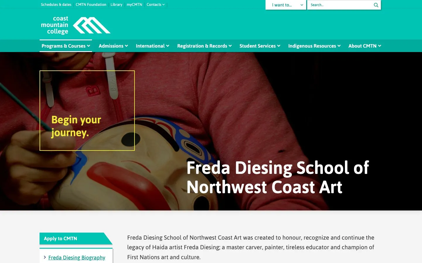 The website of Freda Diesing School of Northwest Coast Art