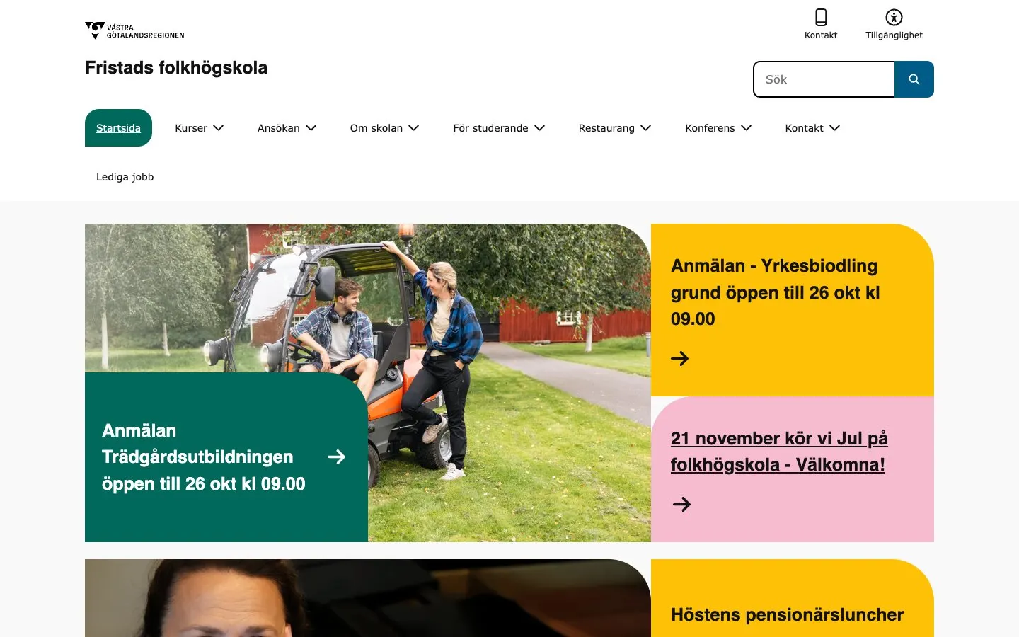Le site de Fristads folkhögskola