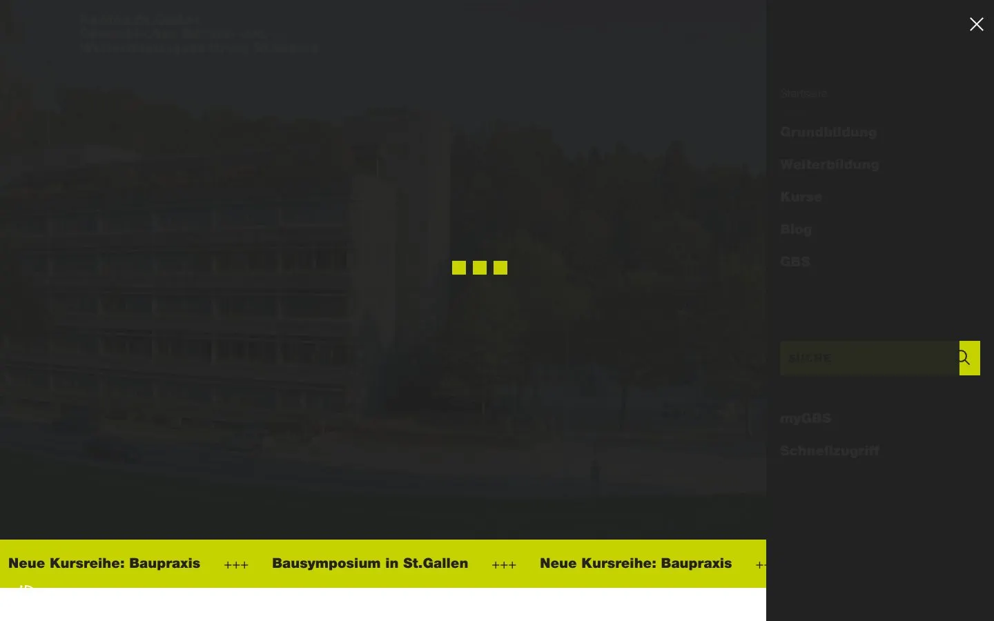 The website of GBS St. Gallen – Schule für Gestaltung