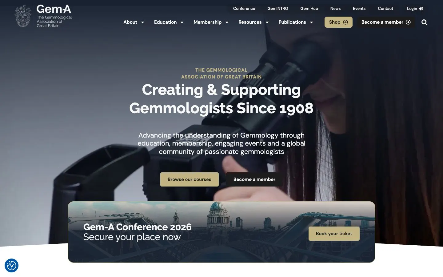 The website of Gem-A