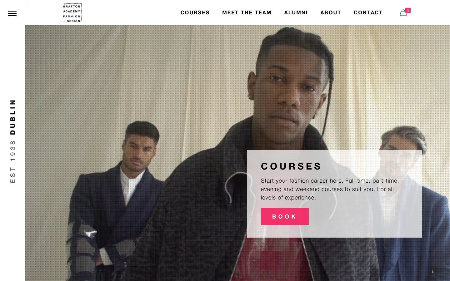The website of Grafton Academy of Fashion Design