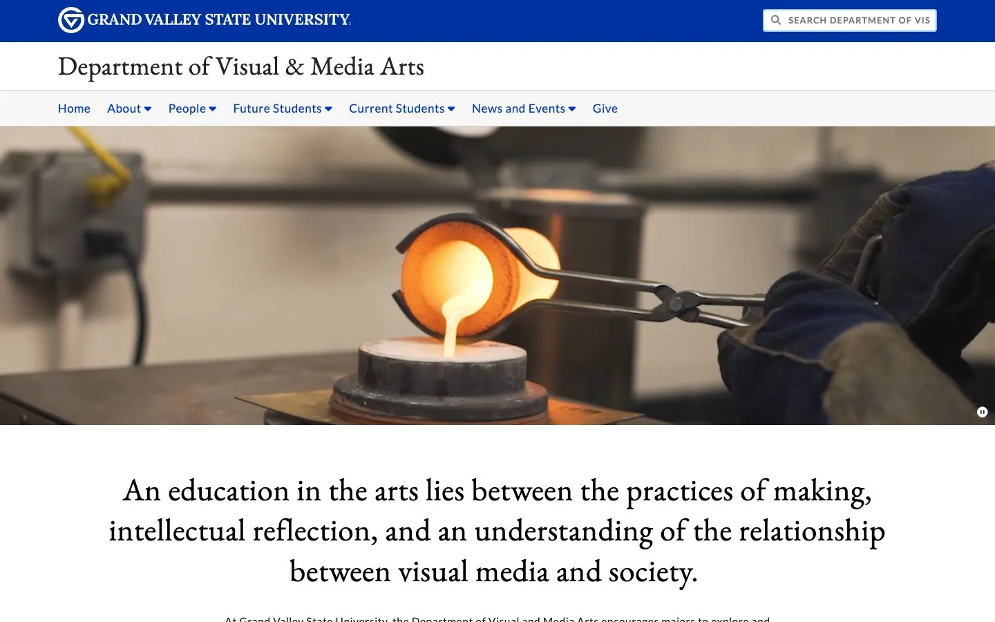 The website of Grand Valley State University – Department of Visual and Media Arts