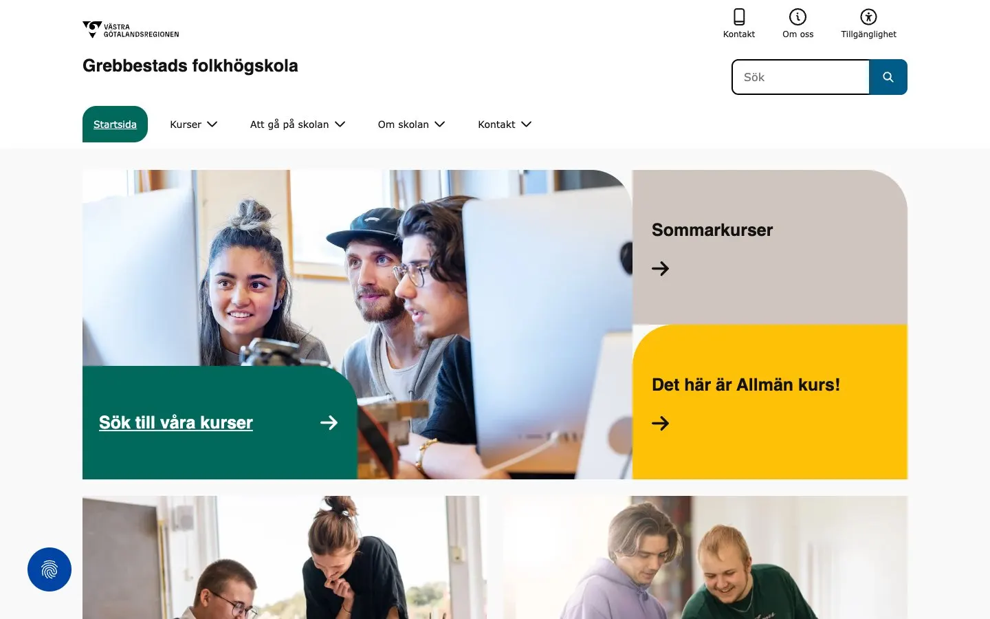 The website of Grebbestads folkhögskola