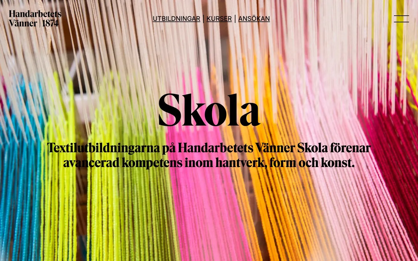 The website of Handarbetets Vänner – HV Skola