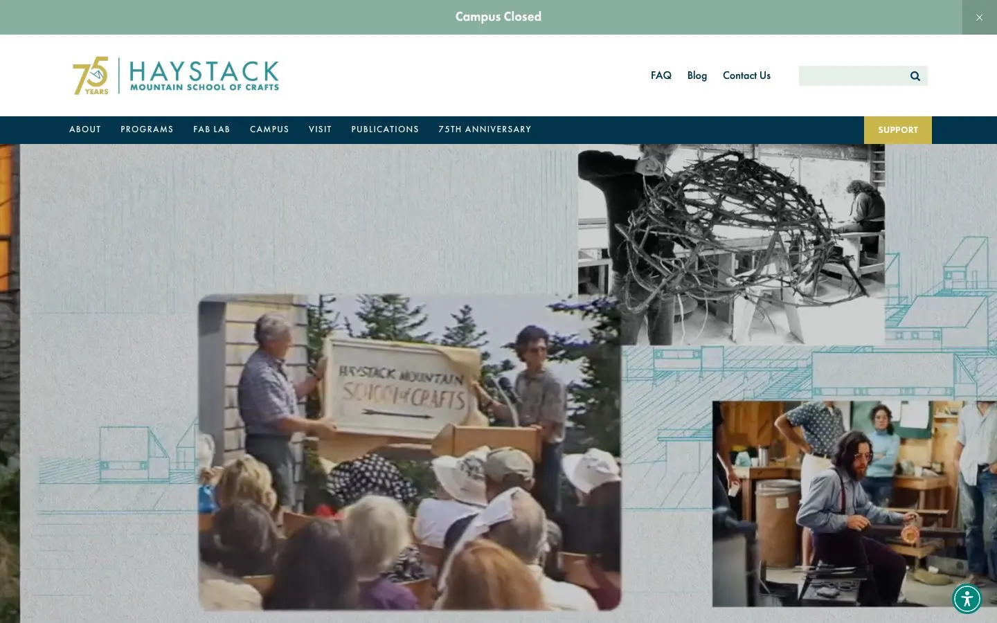 Le site de Haystack Mountain School of Crafts