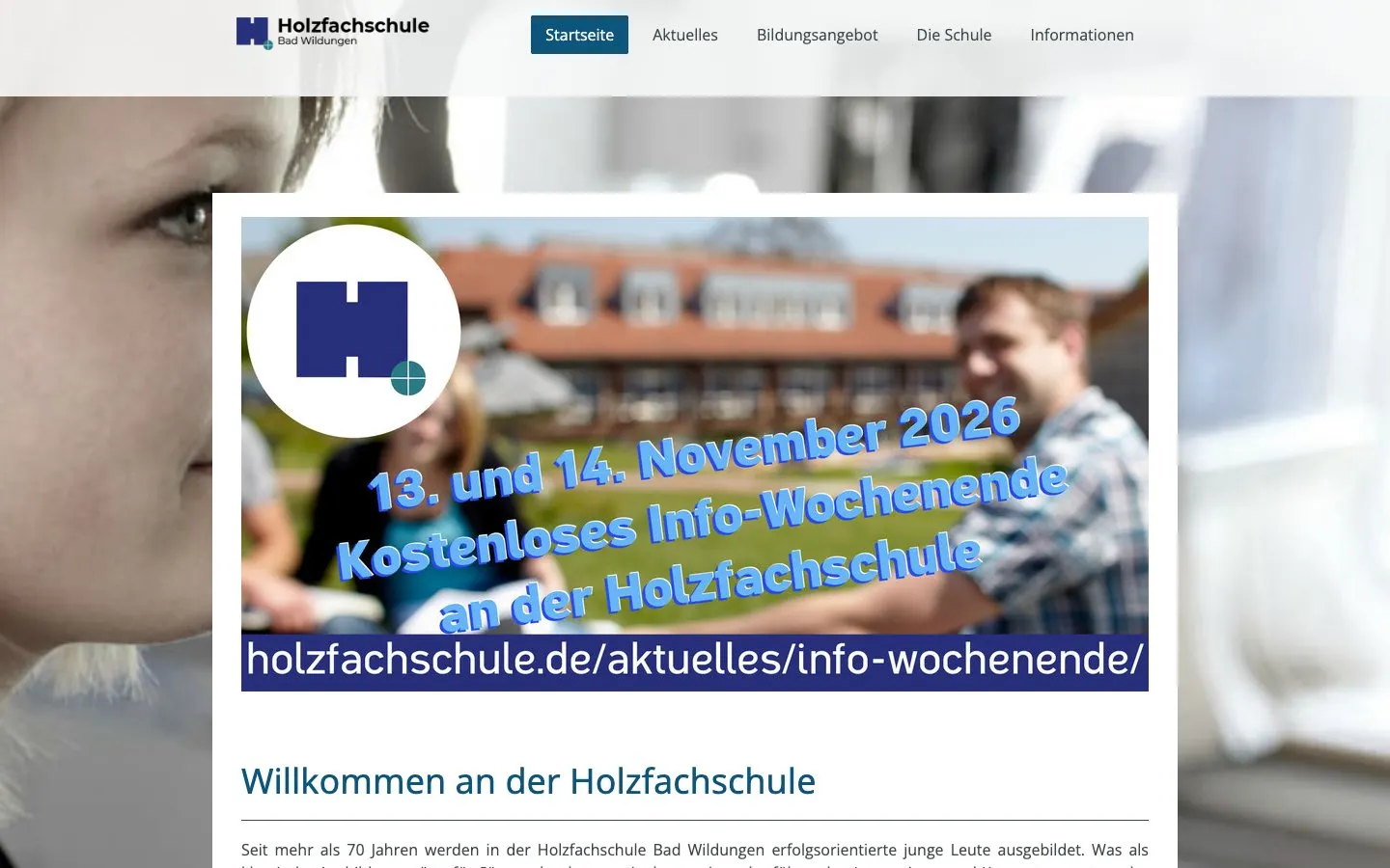 The website of Holzfachschule Bad Wildungen