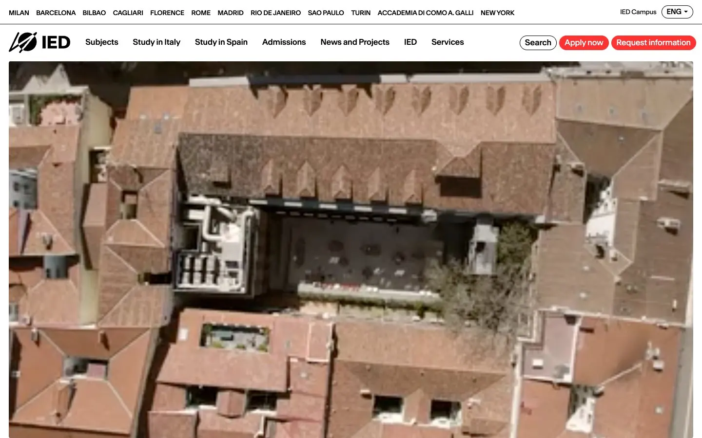 Сайт школы IED Madrid