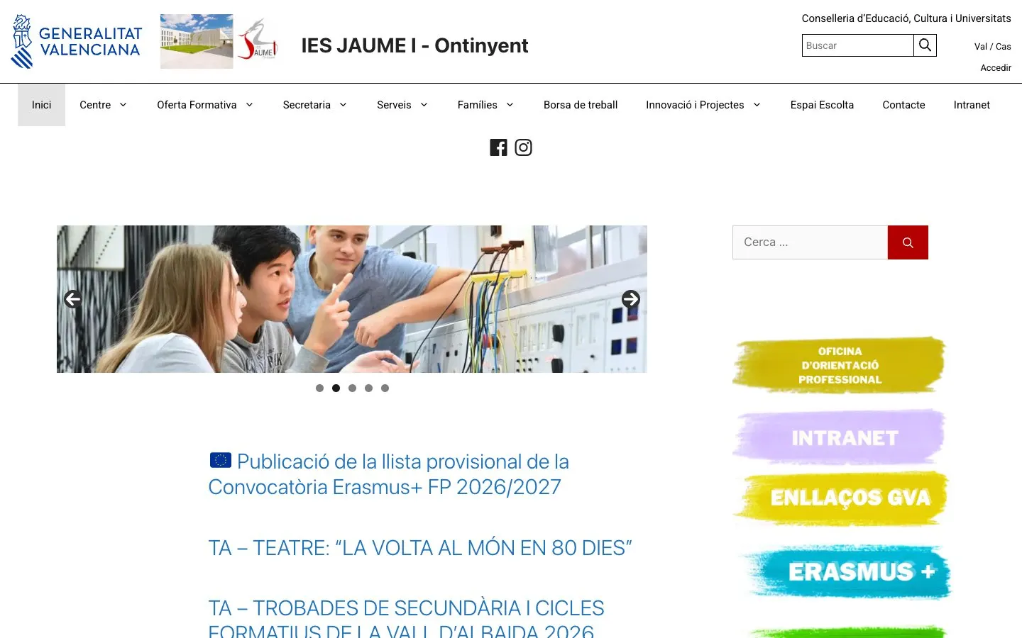 Il sito di IES Jaume I