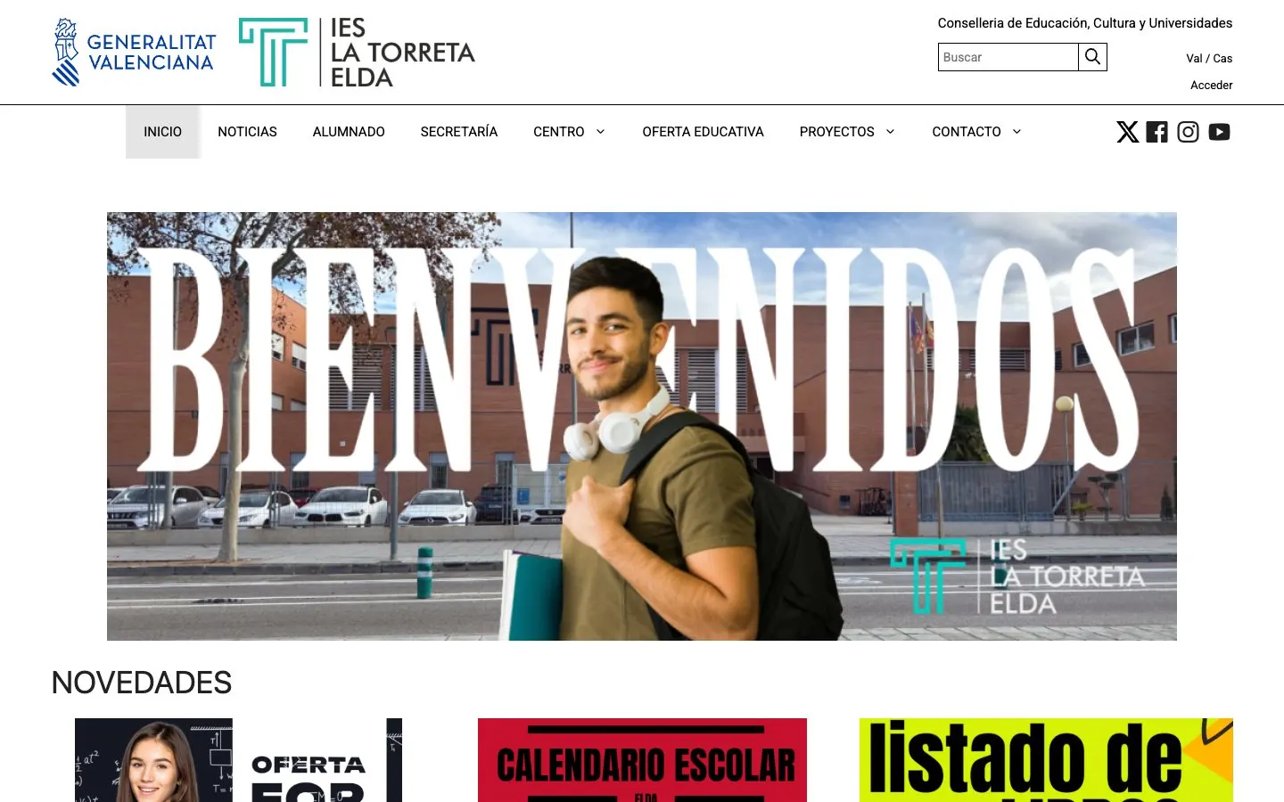 The website of IES La Torreta