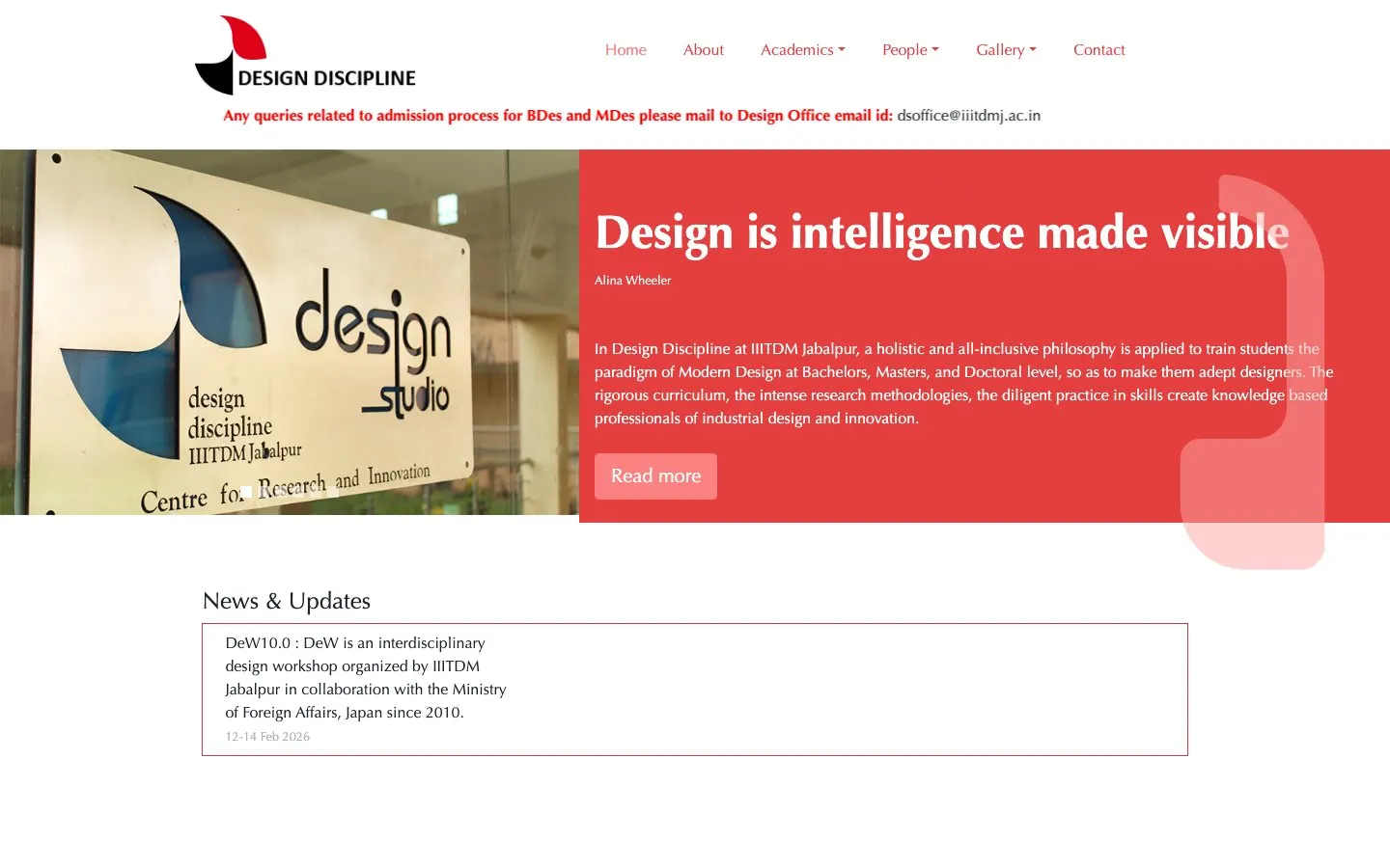 The website of IIITDM Jabalpur – Design Discipline
