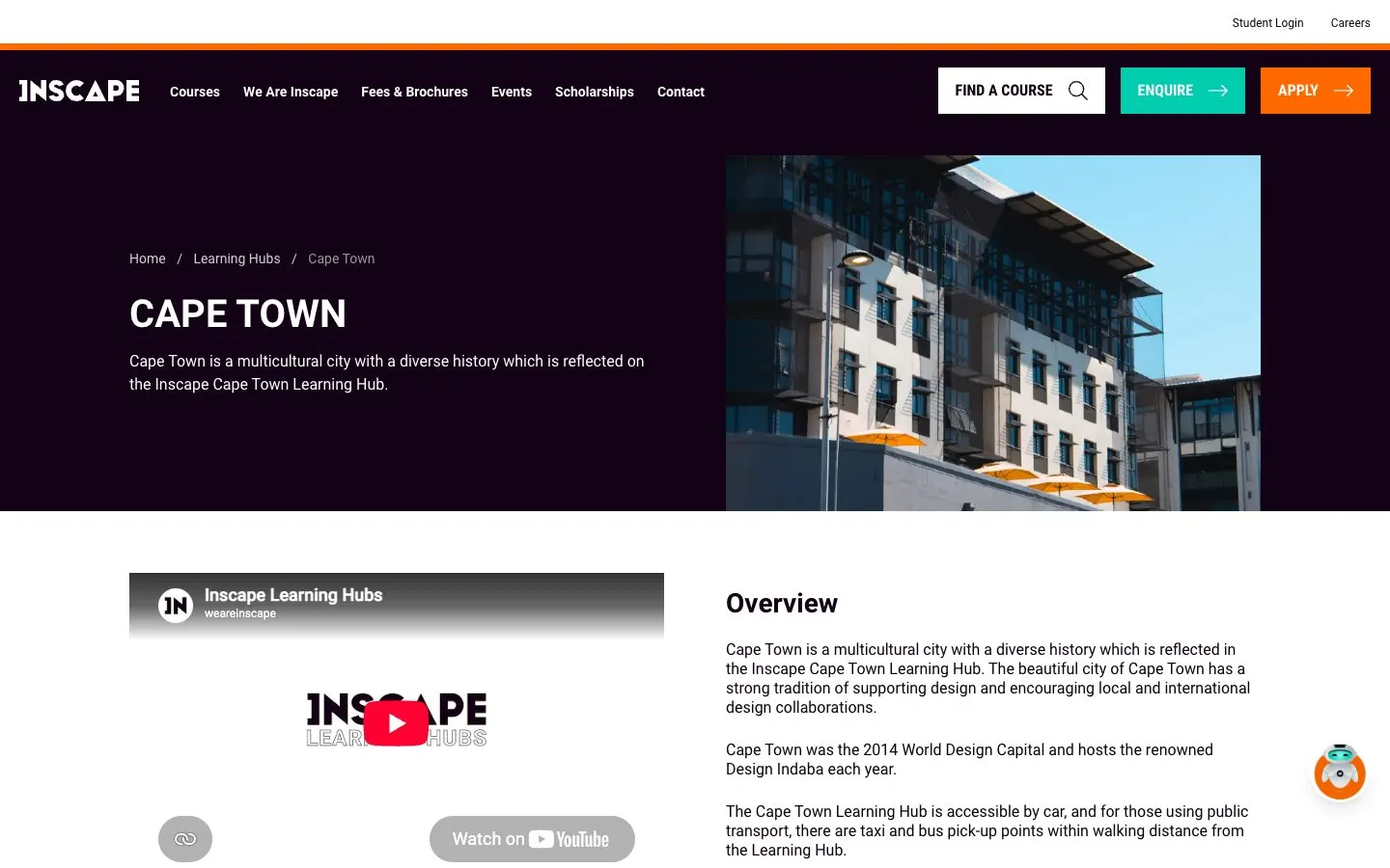 Le site de Inscape – Cape Town Learning Hub