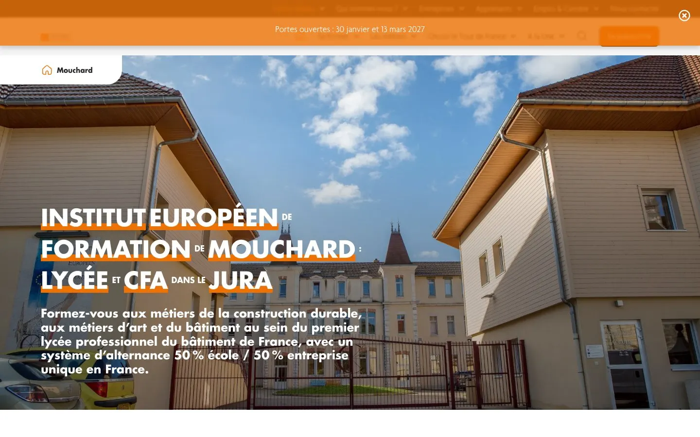 El sitio web de Institut Européen de Formation des Compagnons du Tour de France – Mouchard