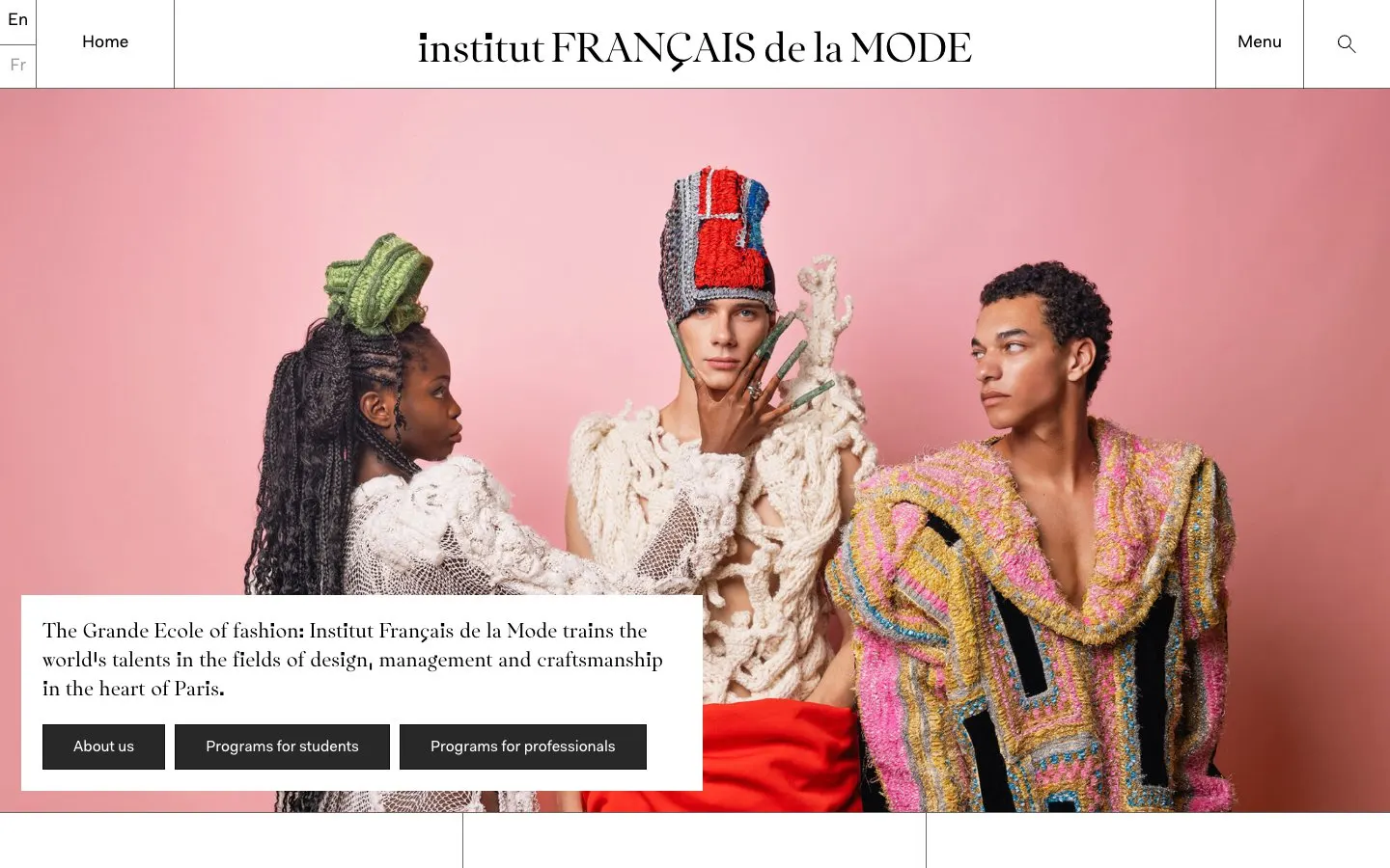 Le site de Institut Français de la Mode (IFM)