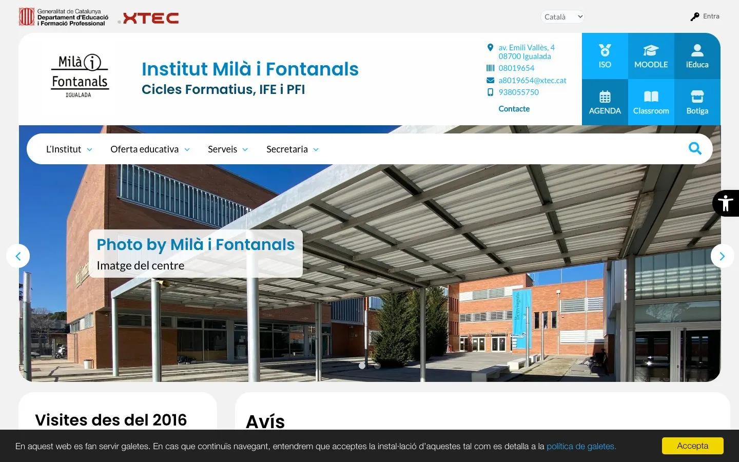 Le site de Institut Milà i Fontanals