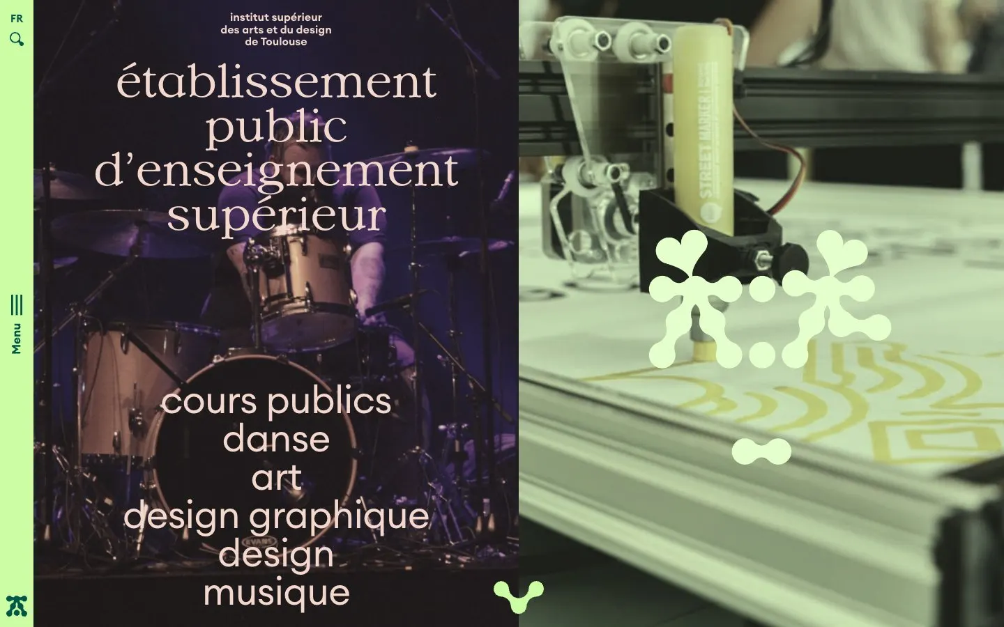 The website of isdaT – Institut supérieur des arts et du design de Toulouse