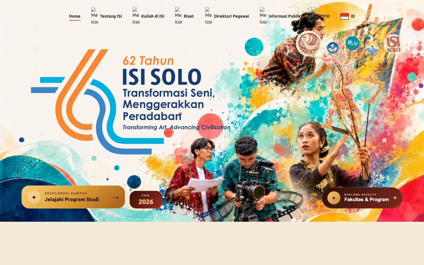 Сайт школы ISI Surakarta