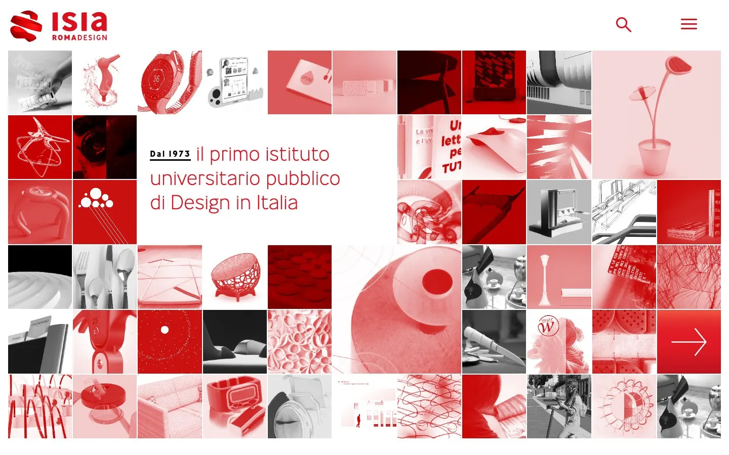 Il sito di ISIA Roma Design