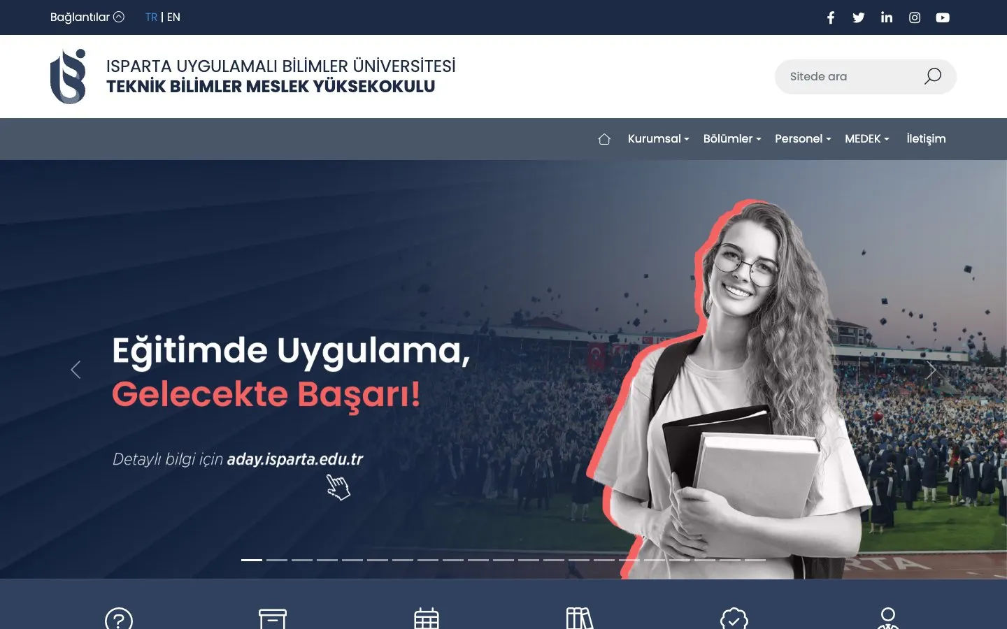 Isparta Uygulamalı Bilimler Üniversitesi – Teknik Bilimler Meslek Yüksekokulu की वेबसाइट