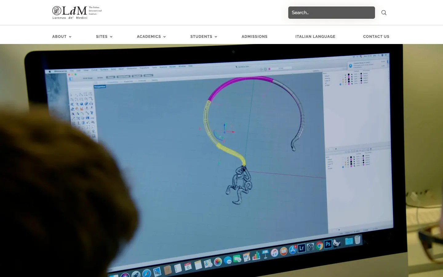 The website of Istituto Lorenzo de' Medici (LdM)