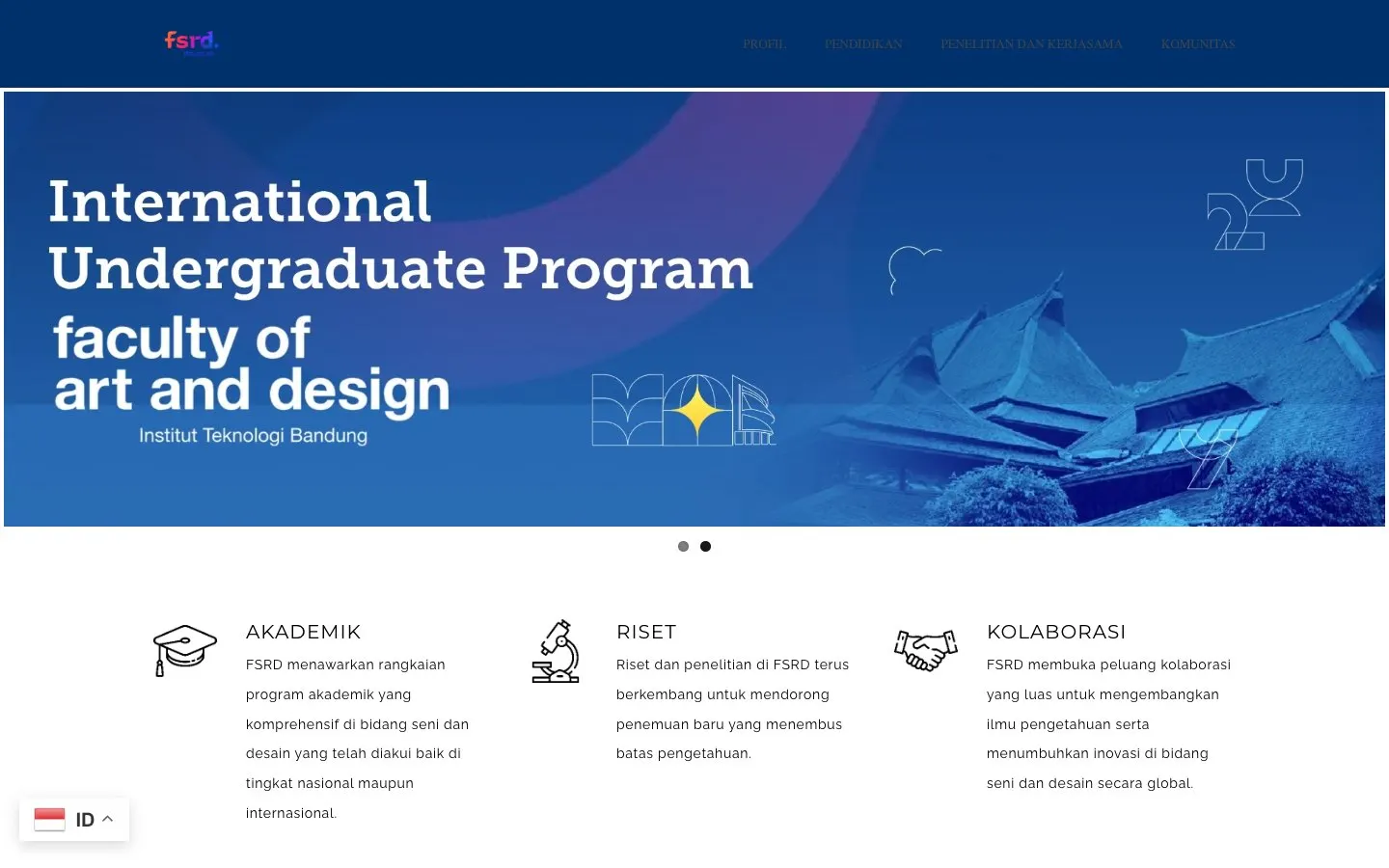 The website of FSRD ITB