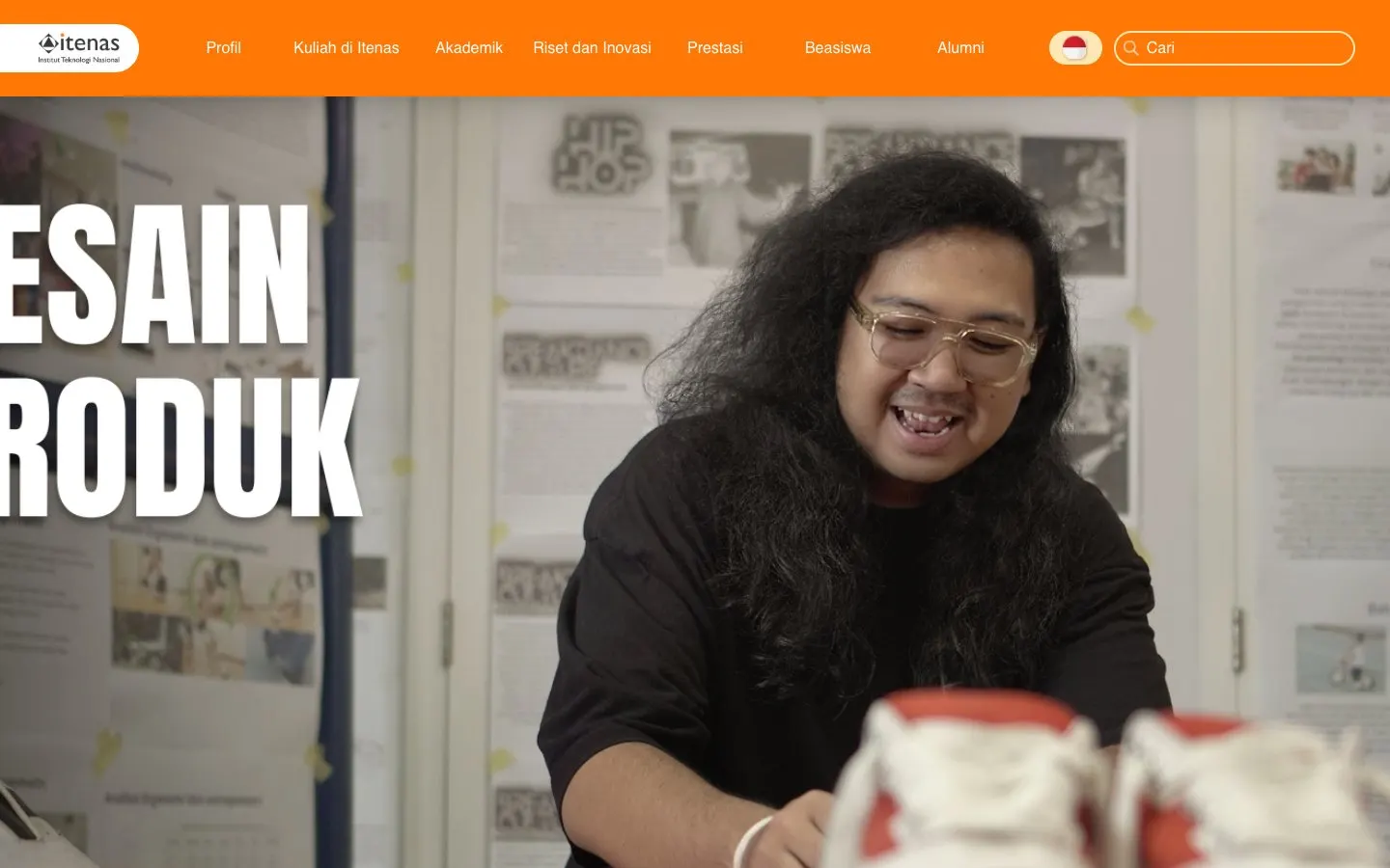 The website of Itenas – Desain Produk