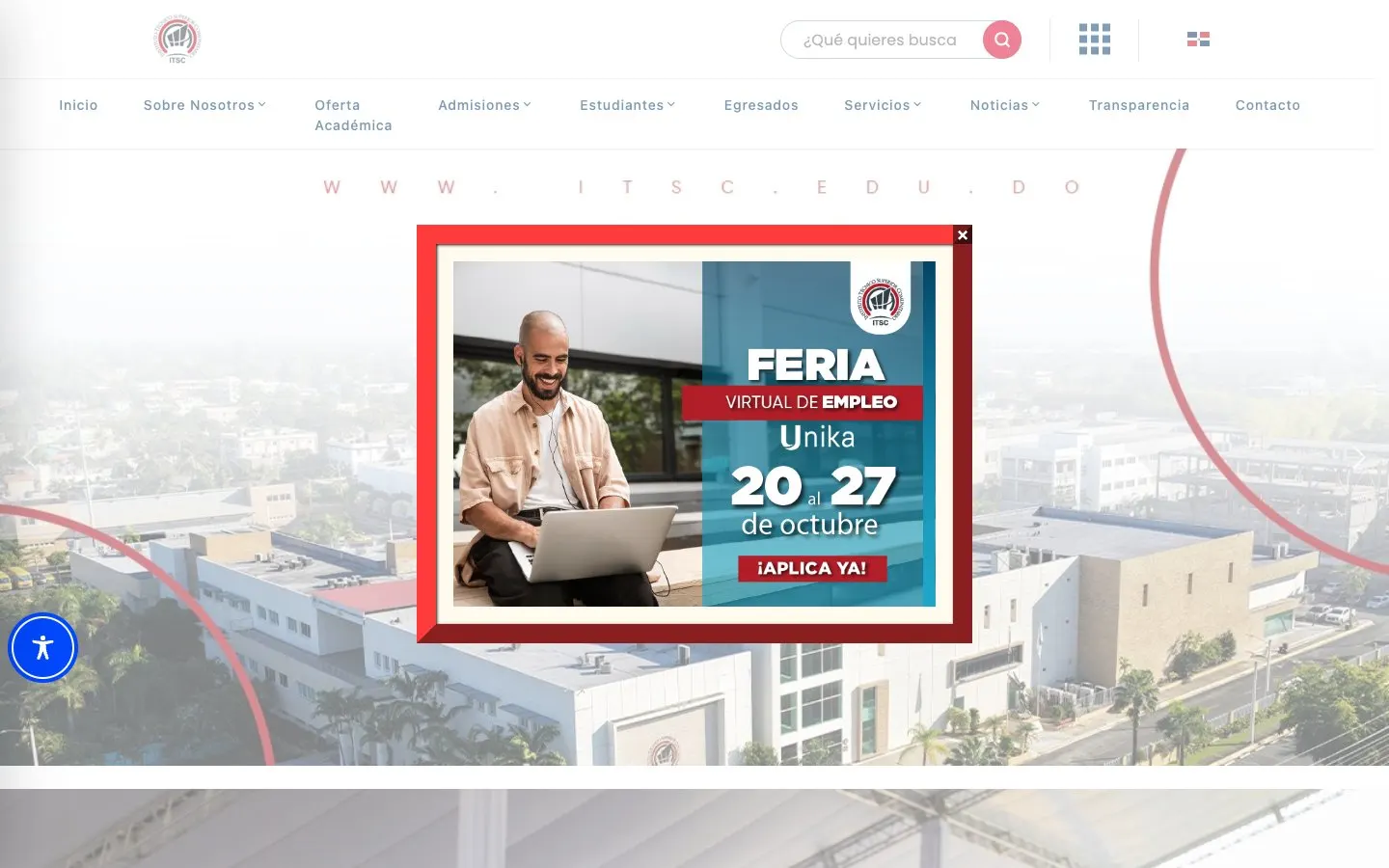 The website of ITSC – Diseño y Desarrollo de Productos de Moda
