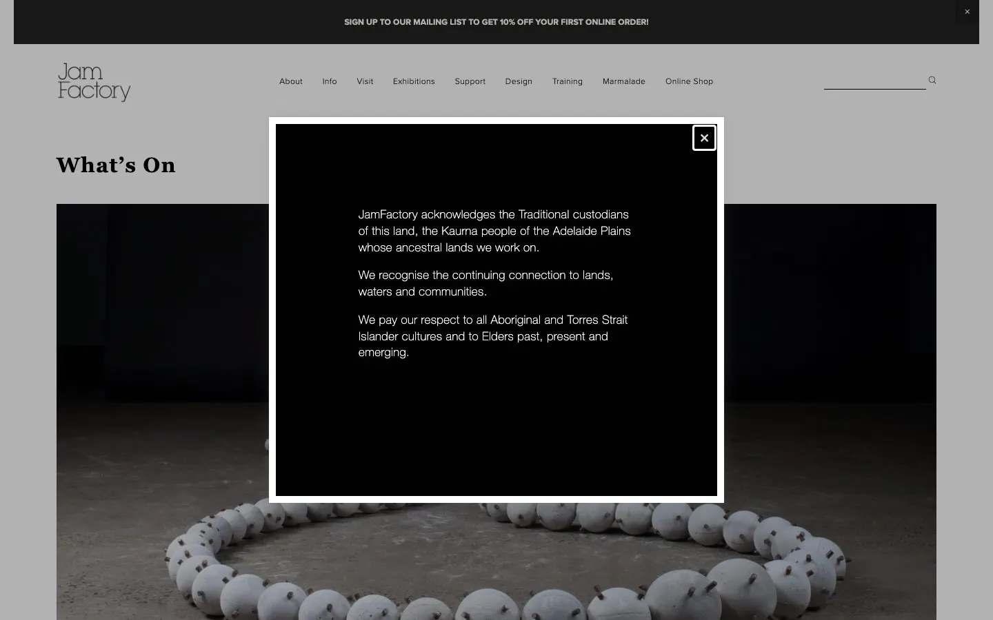 Die Website von JamFactory
