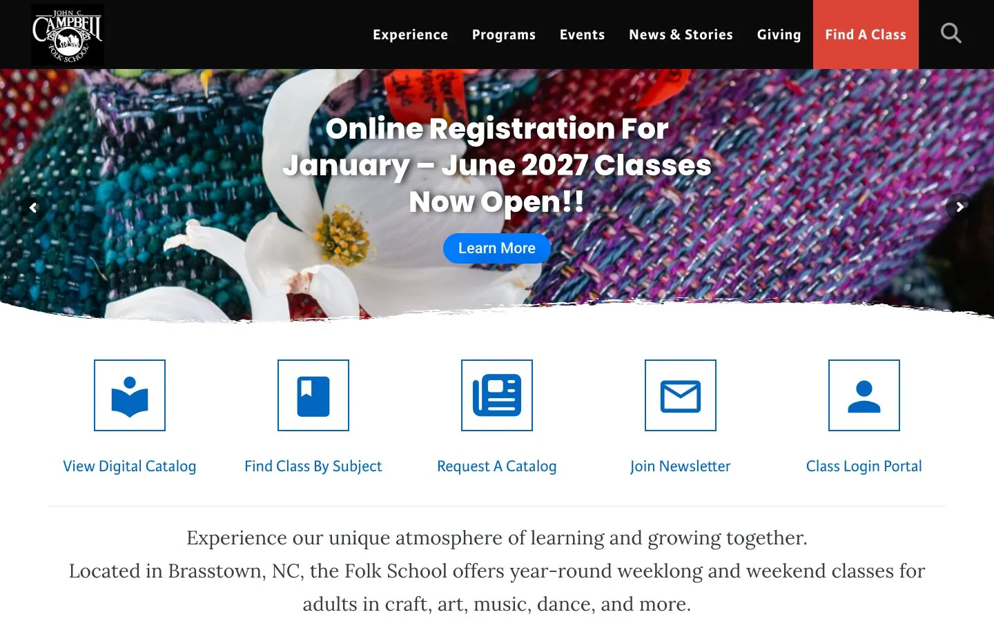The website of John C. Campbell Folk School