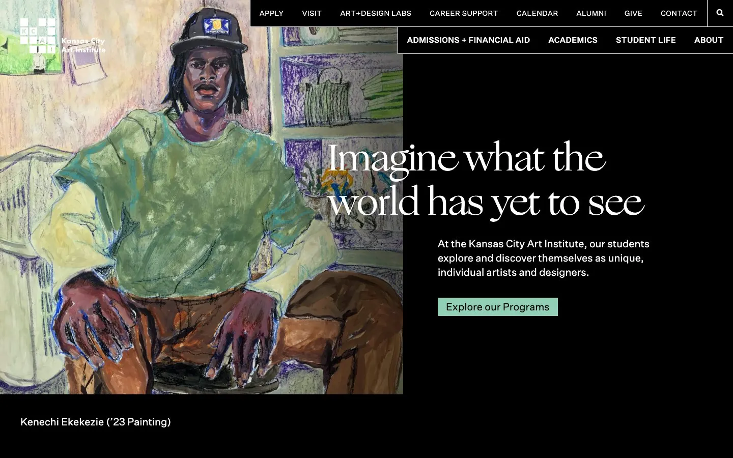 Die Website von Kansas City Art Institute