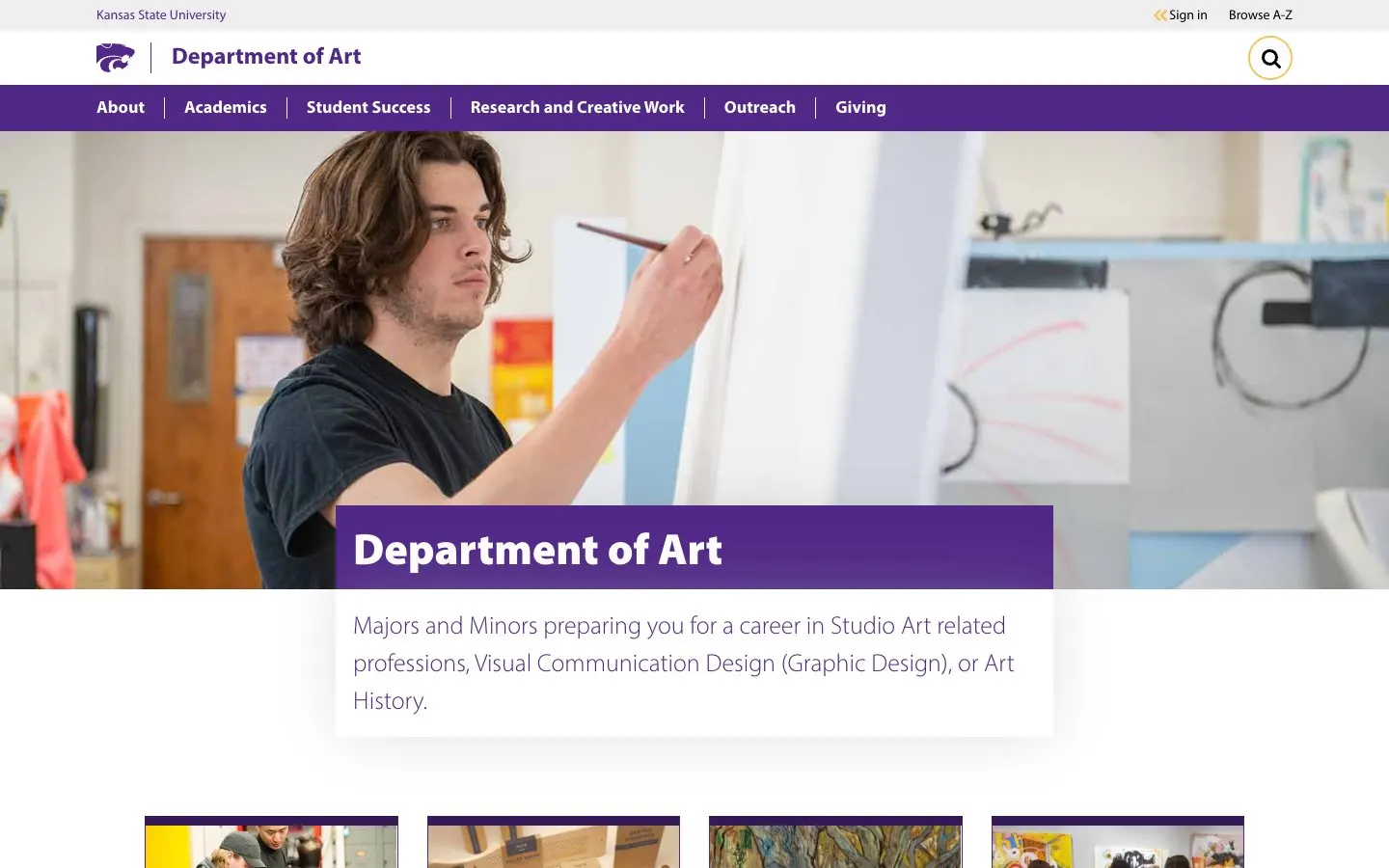El sitio web de Kansas State University – Department of Art and Industrial Design