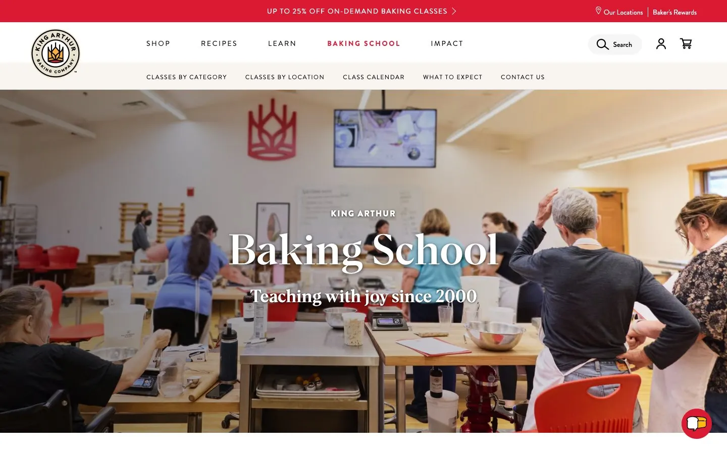 The website of King Arthur Baking School