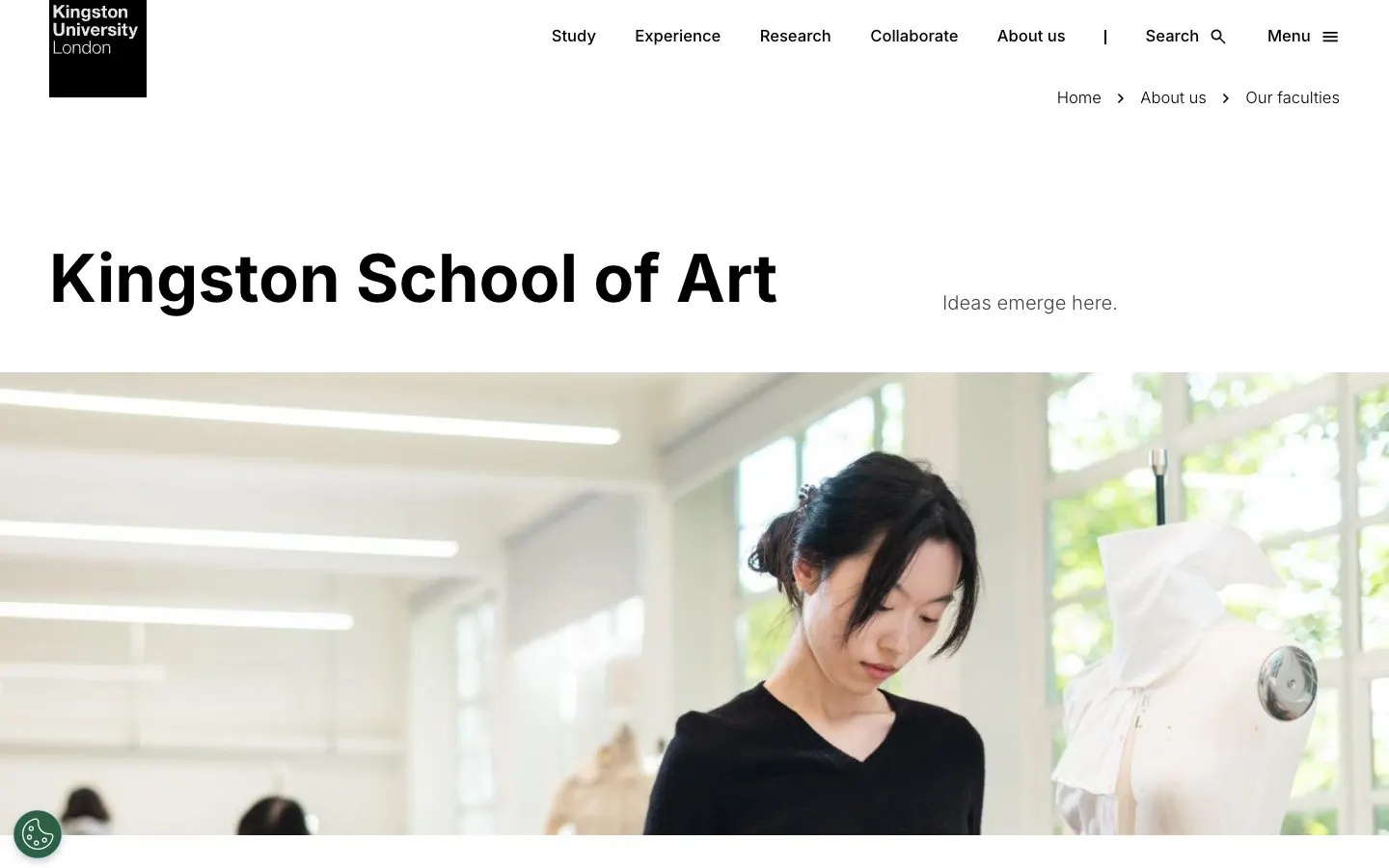 The website of Kingston School of Art