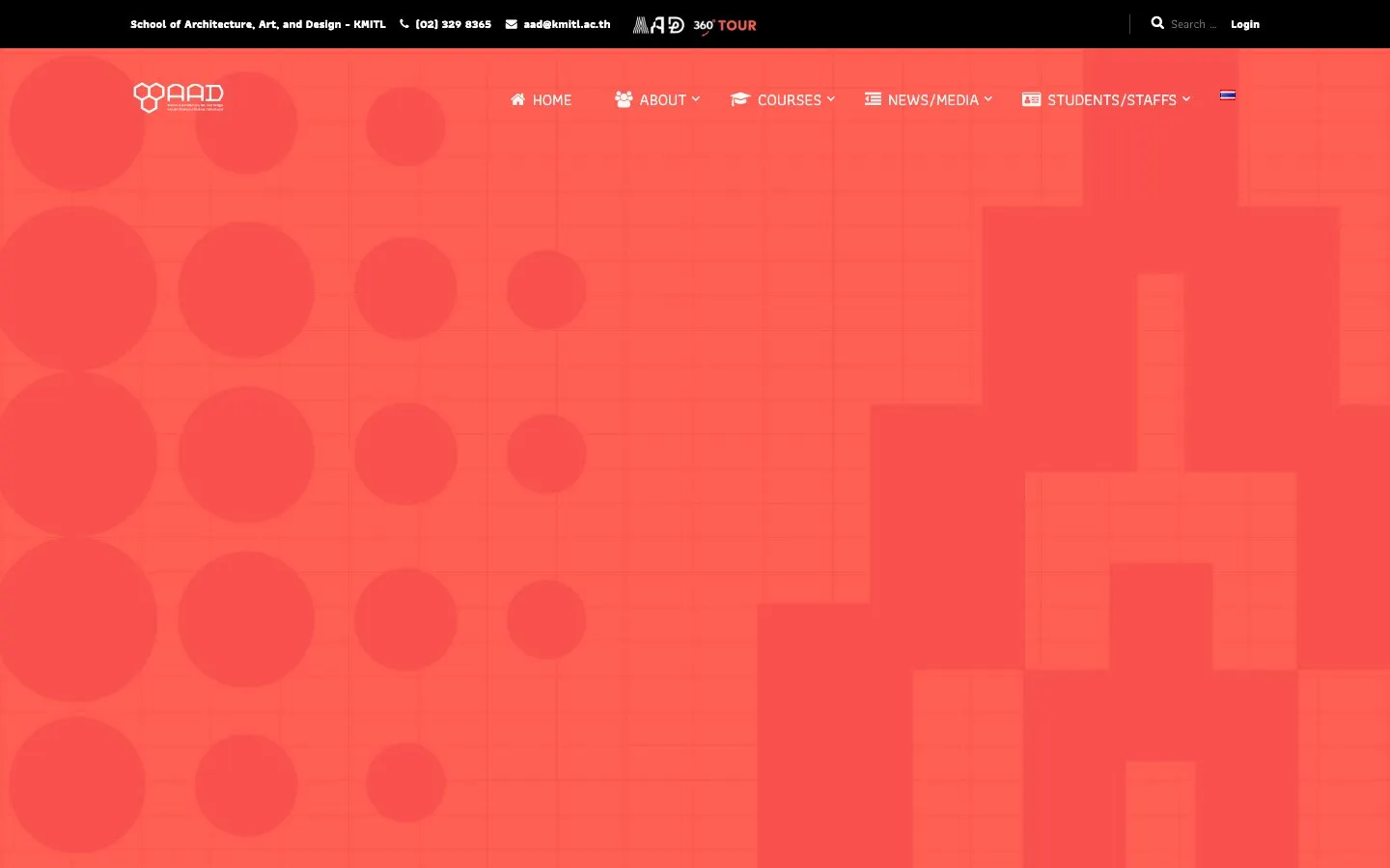 The website of KMITL School of Architecture, Art, and Design