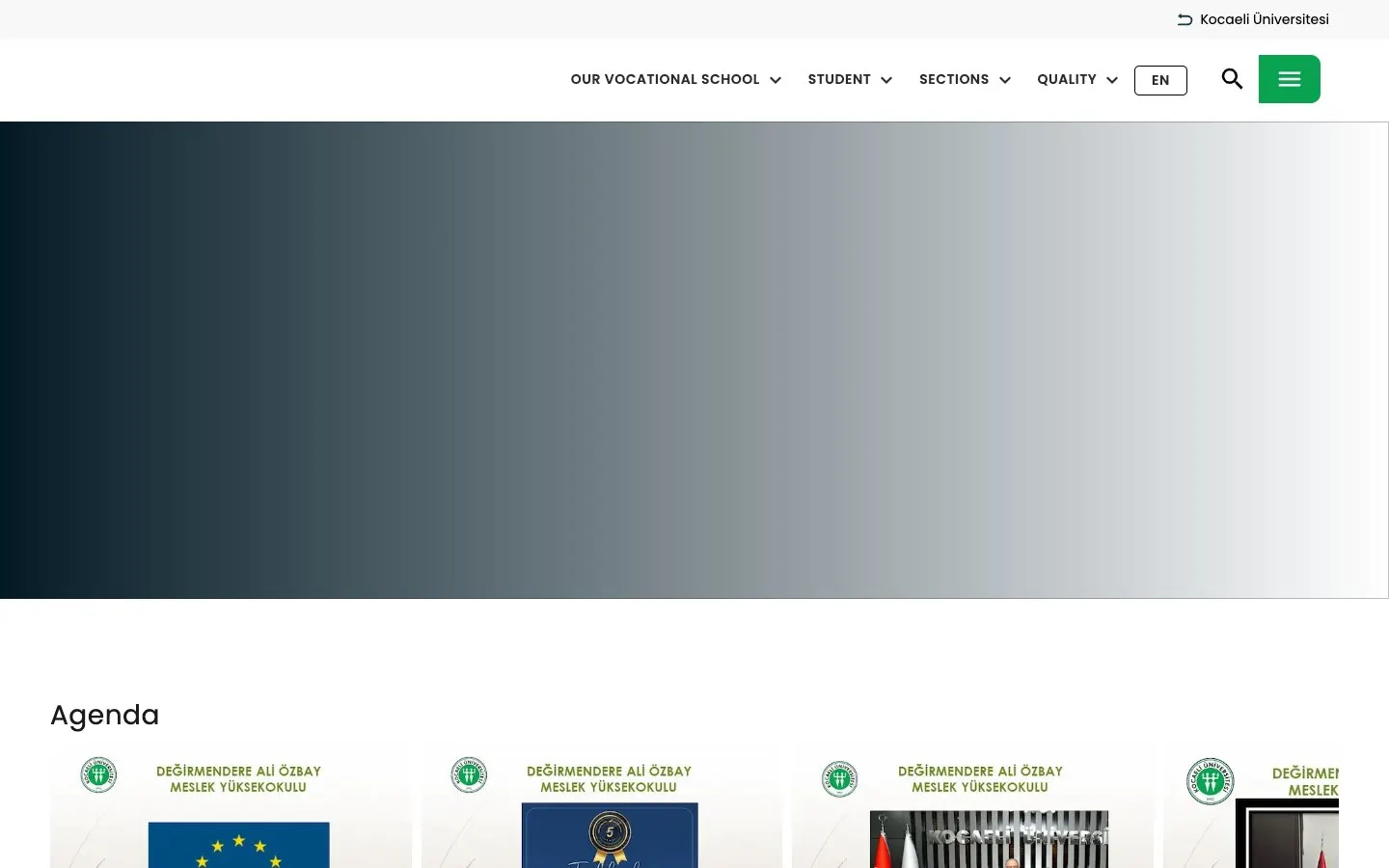 The website of Kocaeli Üniversitesi – Değirmendere Ali Özbay Meslek Yüksekokulu