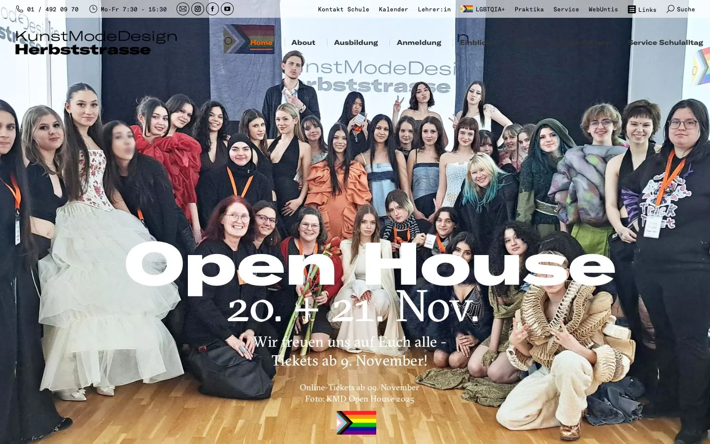 Die Website von KunstModeDesign Herbststrasse