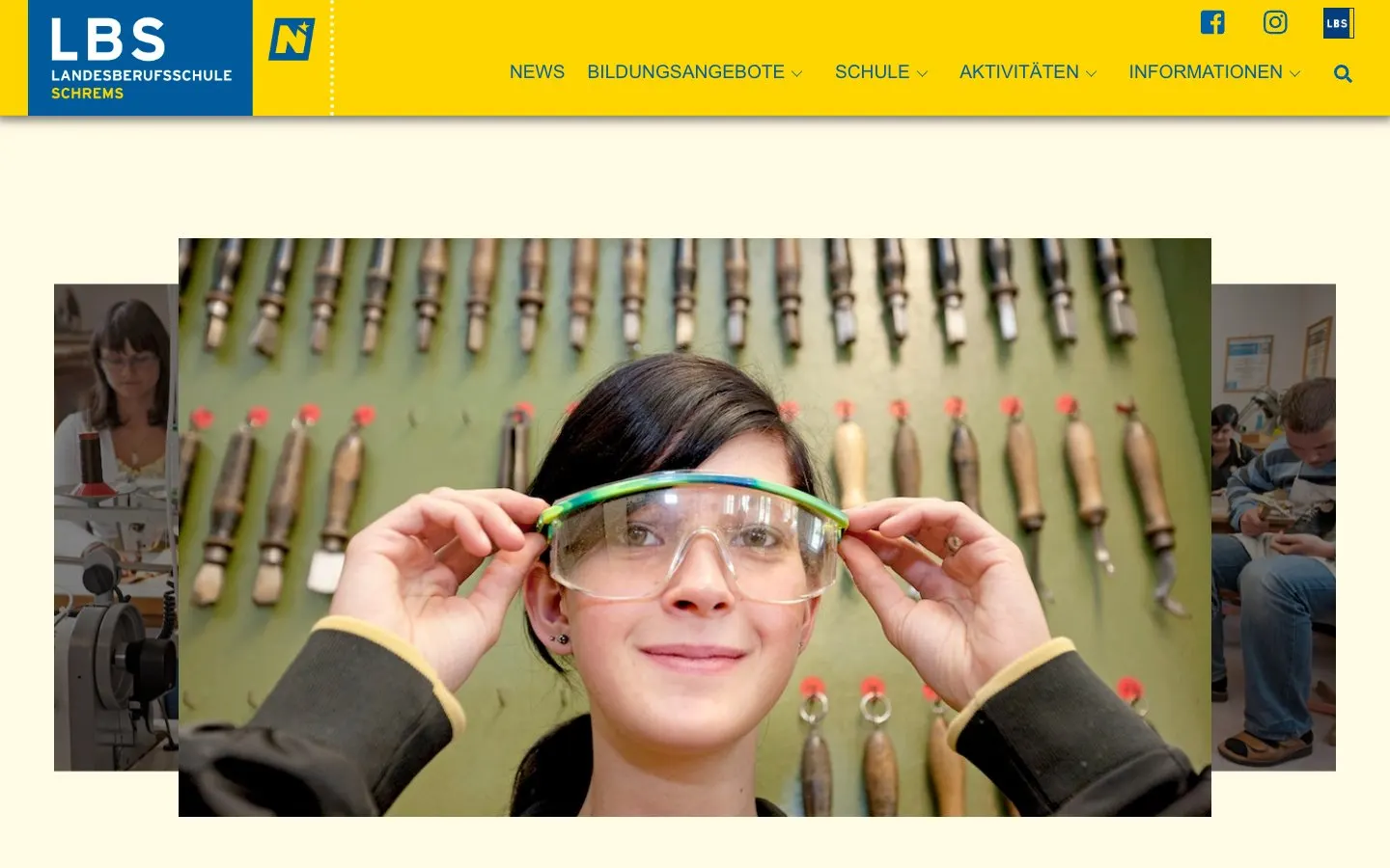 The website of Landesberufsschule Schrems