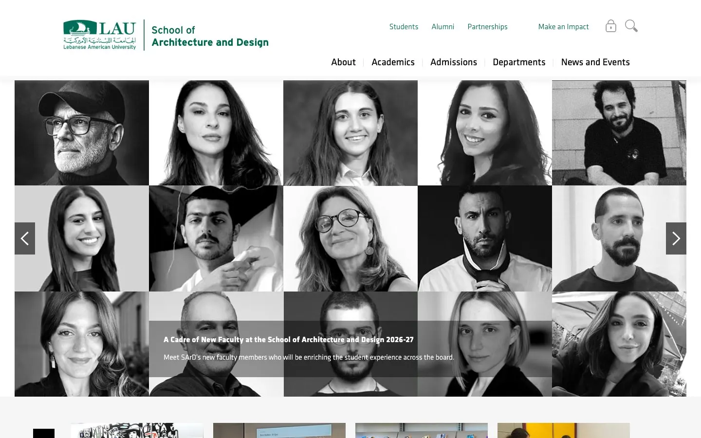 Le site de Lebanese American University – School of Architecture & Design