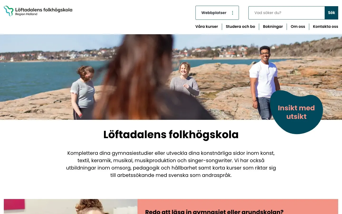 The website of Löftadalens folkhögskola