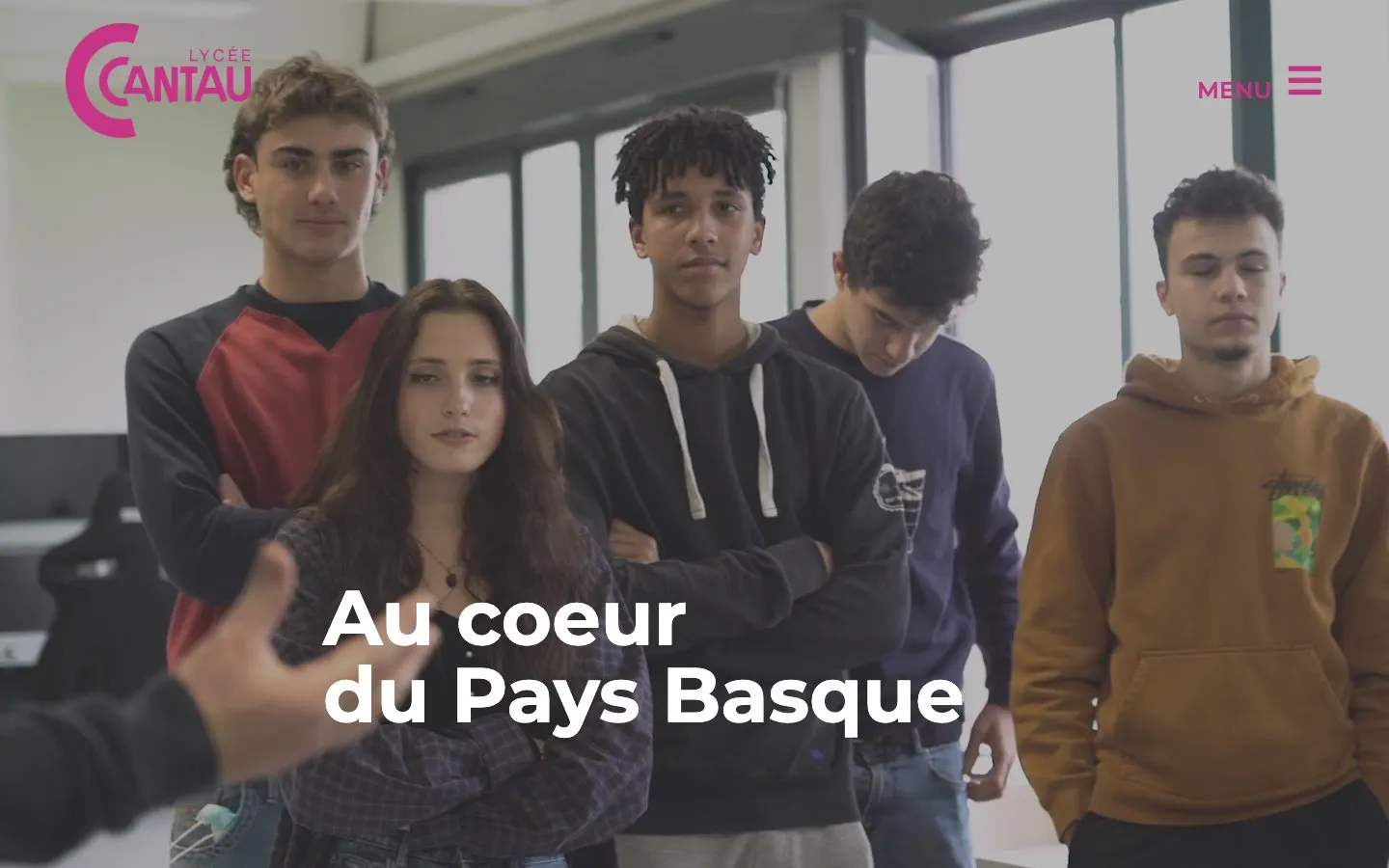 The website of Lycée Cantau