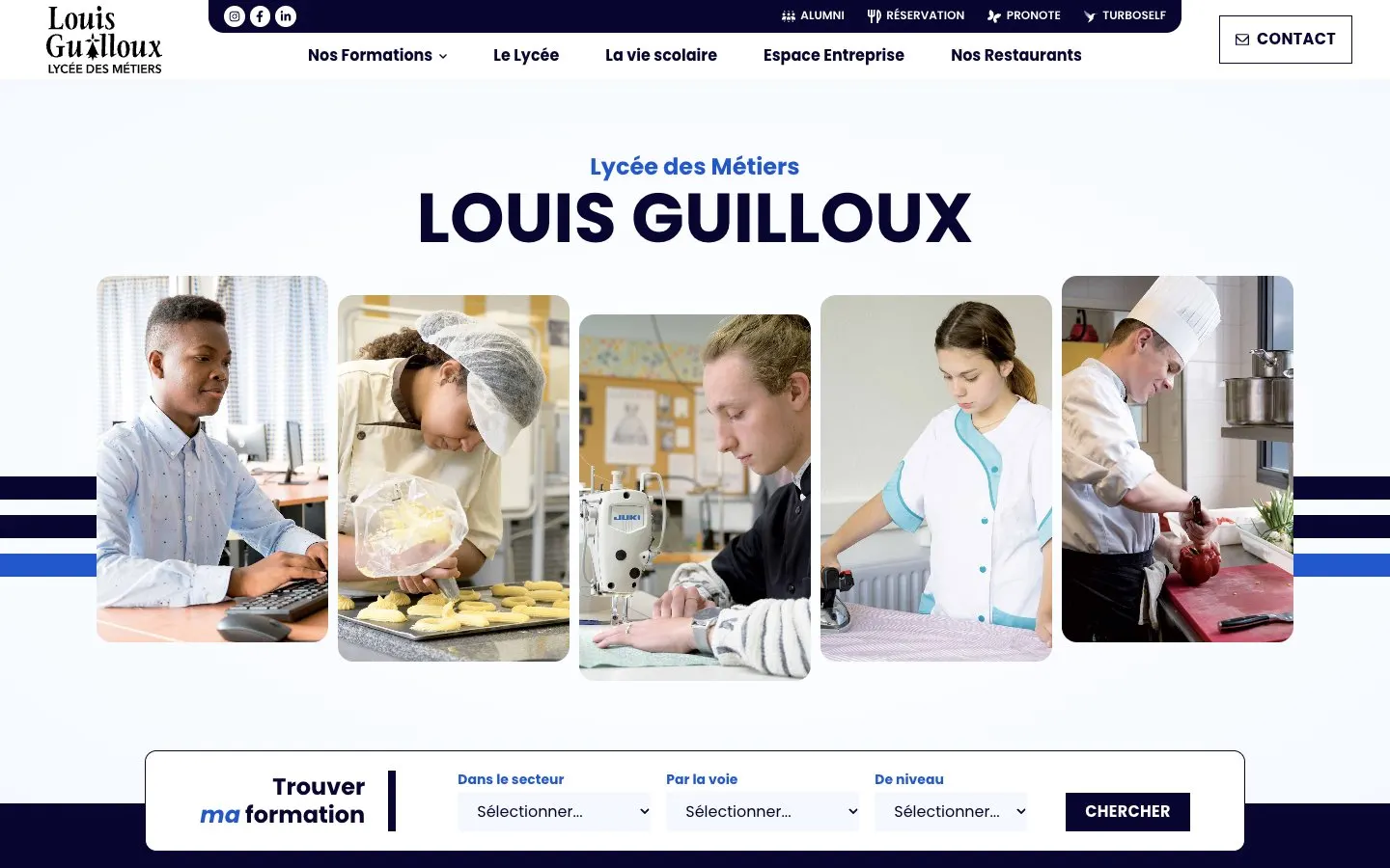 Die Website von Lycée des métiers Louis Guilloux
