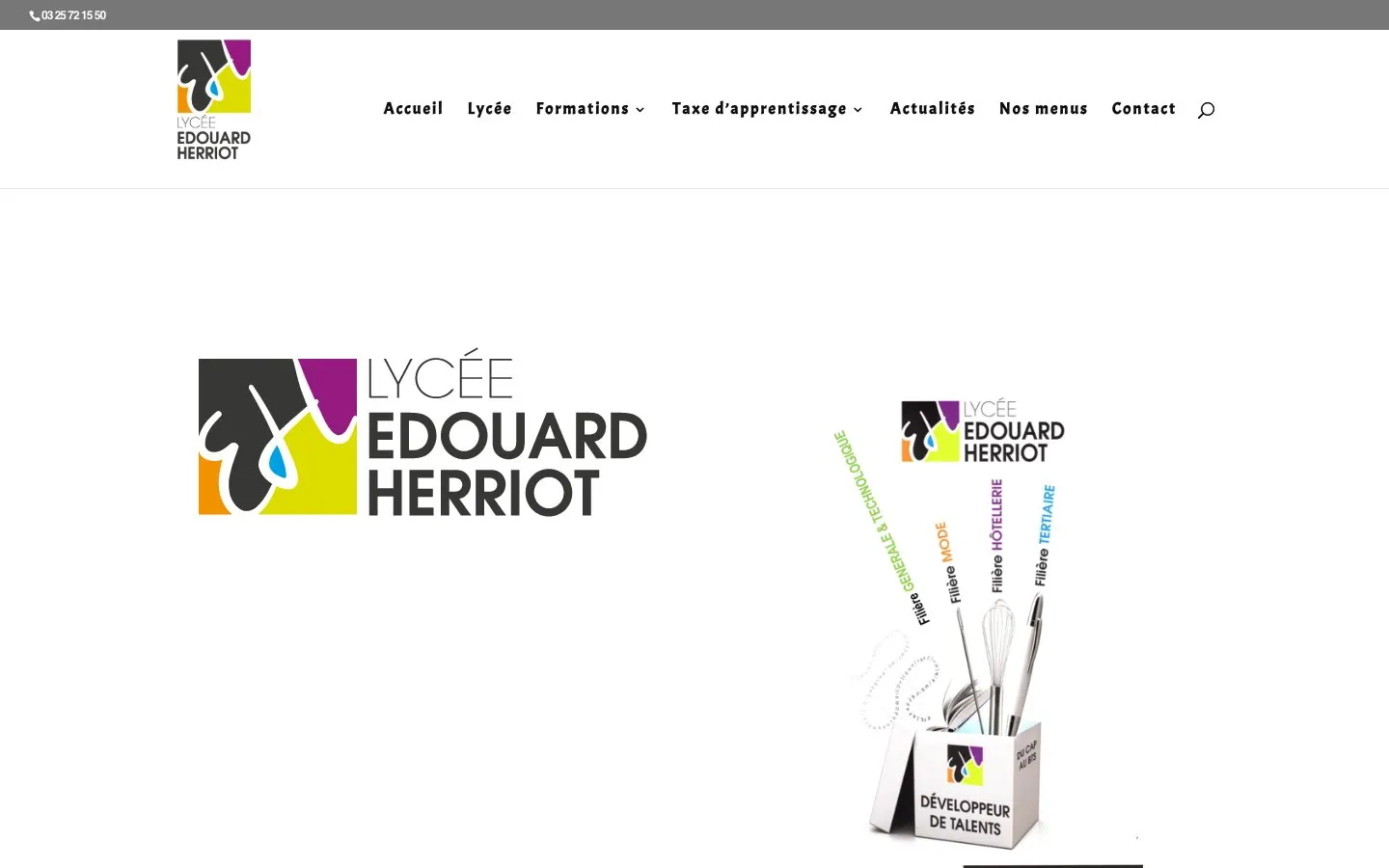 The website of Lycée Édouard Herriot