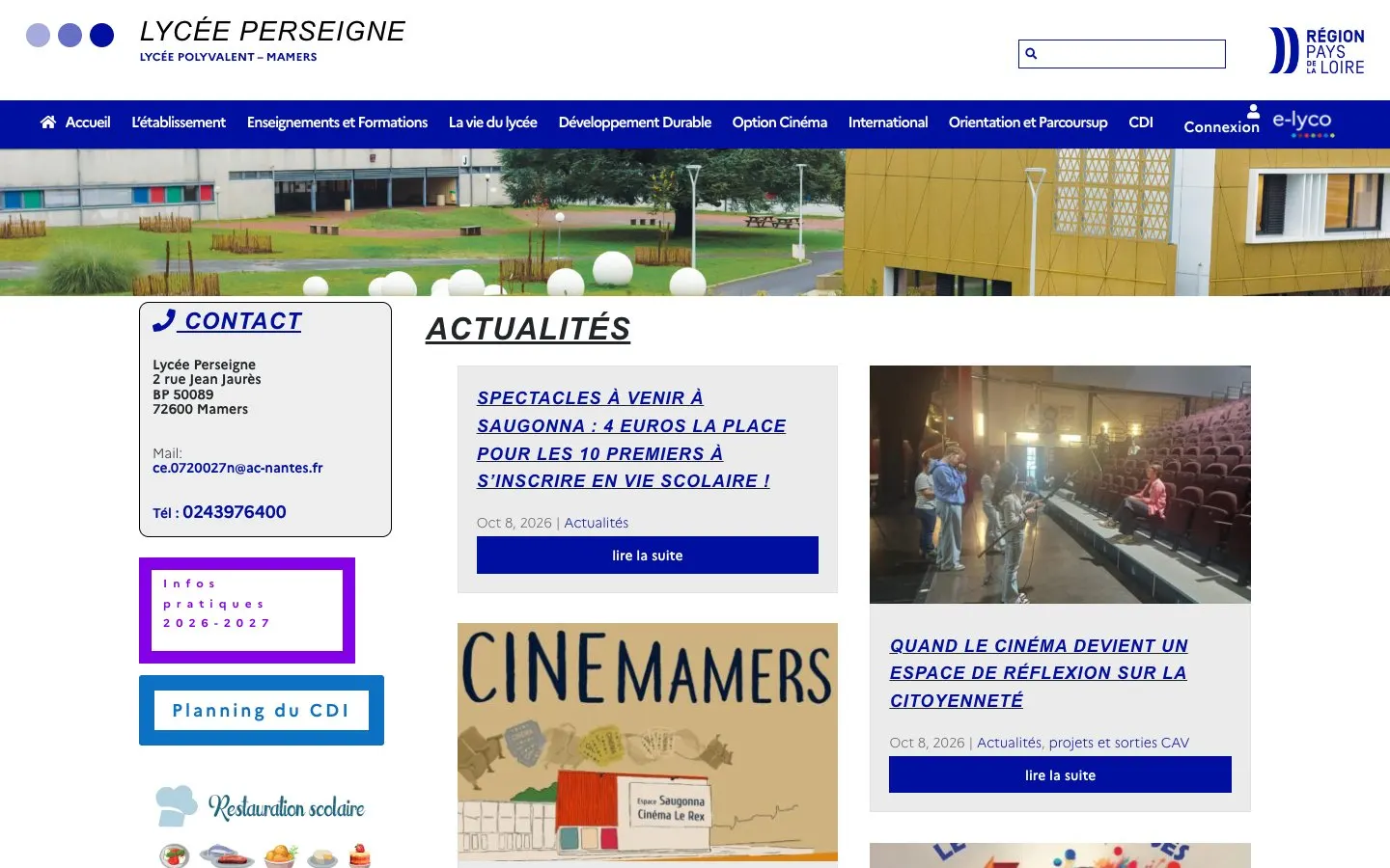 Il sito di Lycée Perseigne