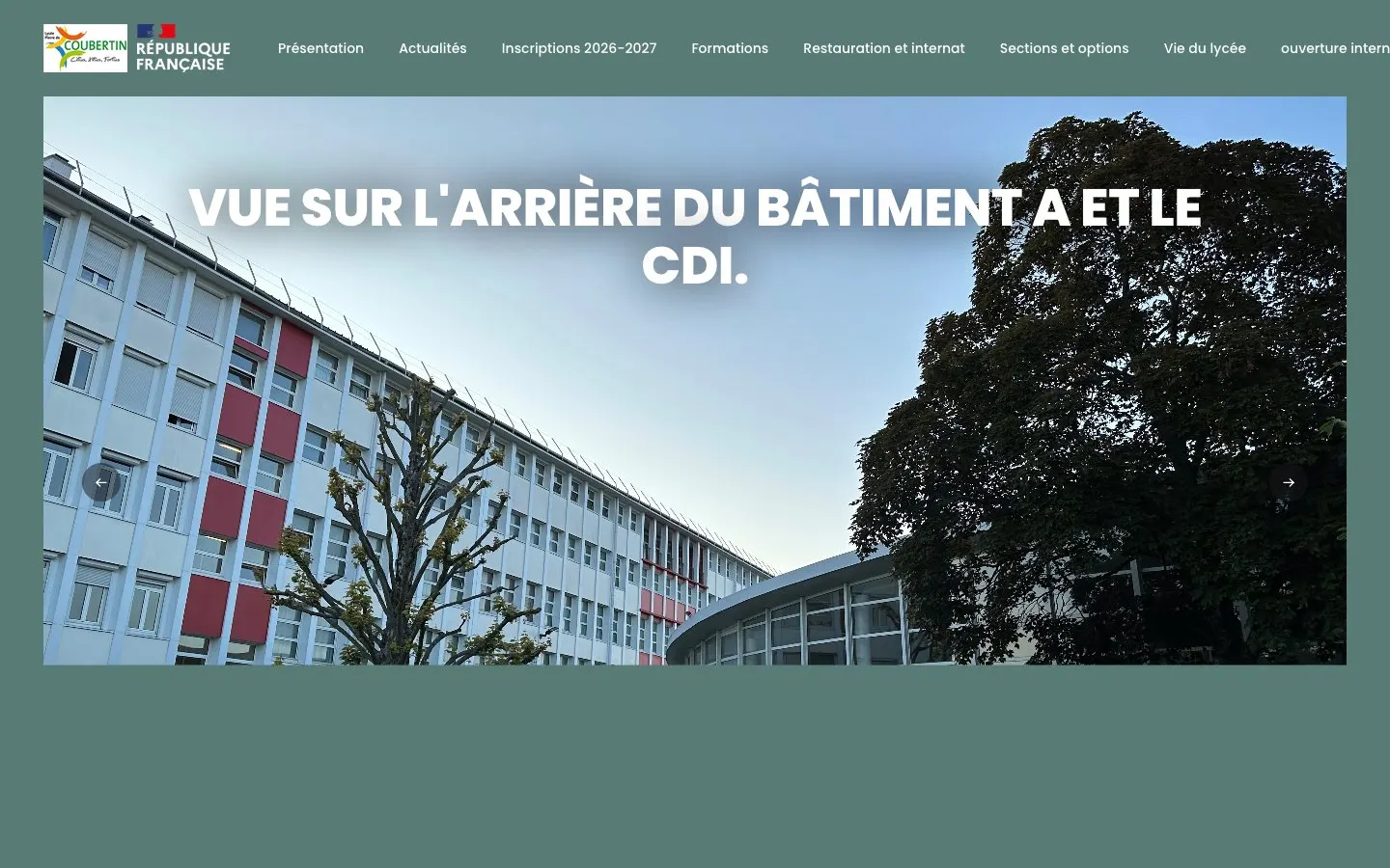 Il sito di Lycée Pierre de Coubertin