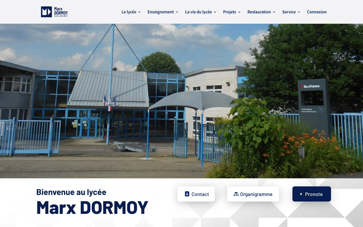 Il sito di Lycée polyvalent Marx Dormoy