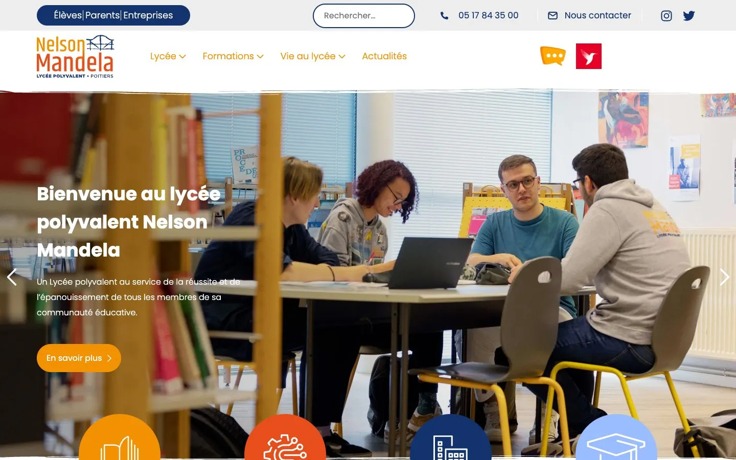 Il sito di Lycée polyvalent Nelson Mandela