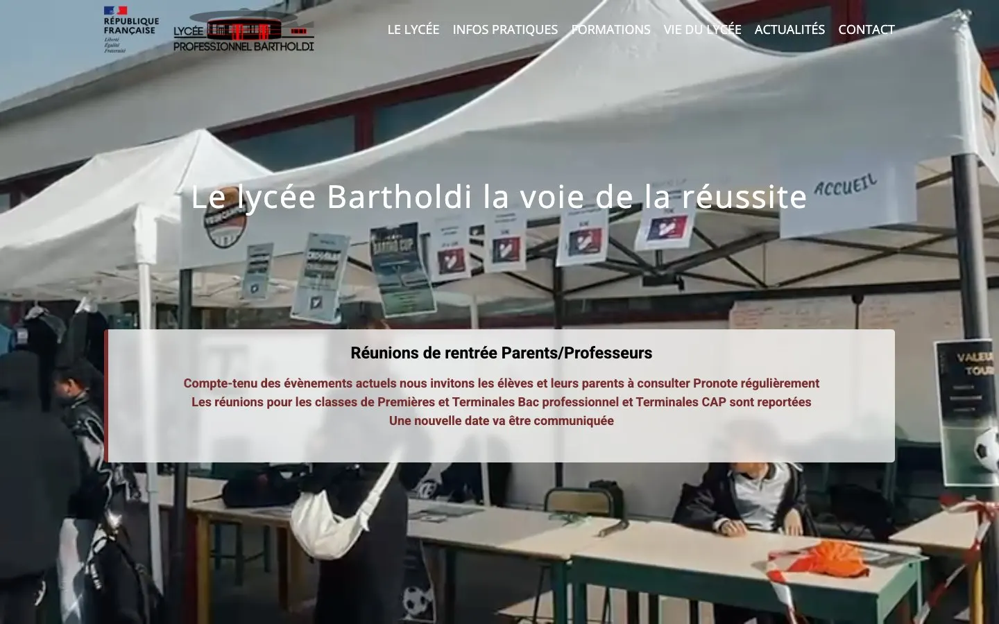 Il sito di Lycée professionnel Frédéric Bartholdi
