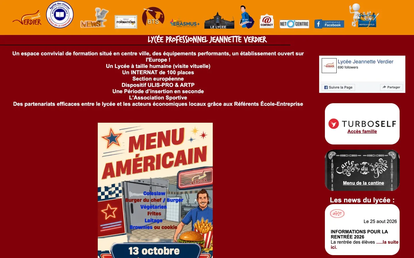 Le site de Lycée professionnel Jeannette Verdier