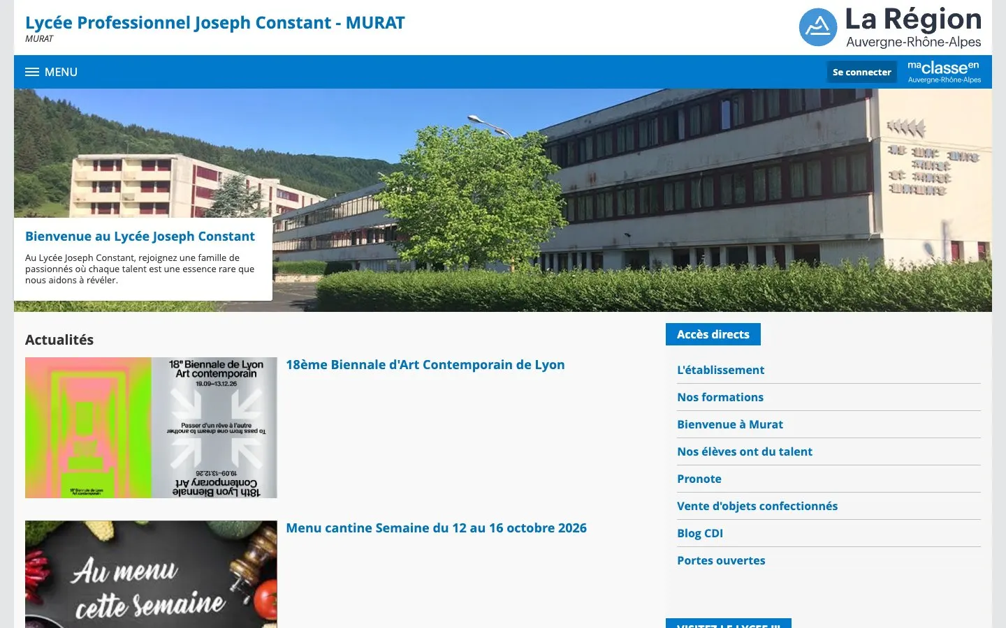 Il sito di Lycée professionnel Joseph Constant