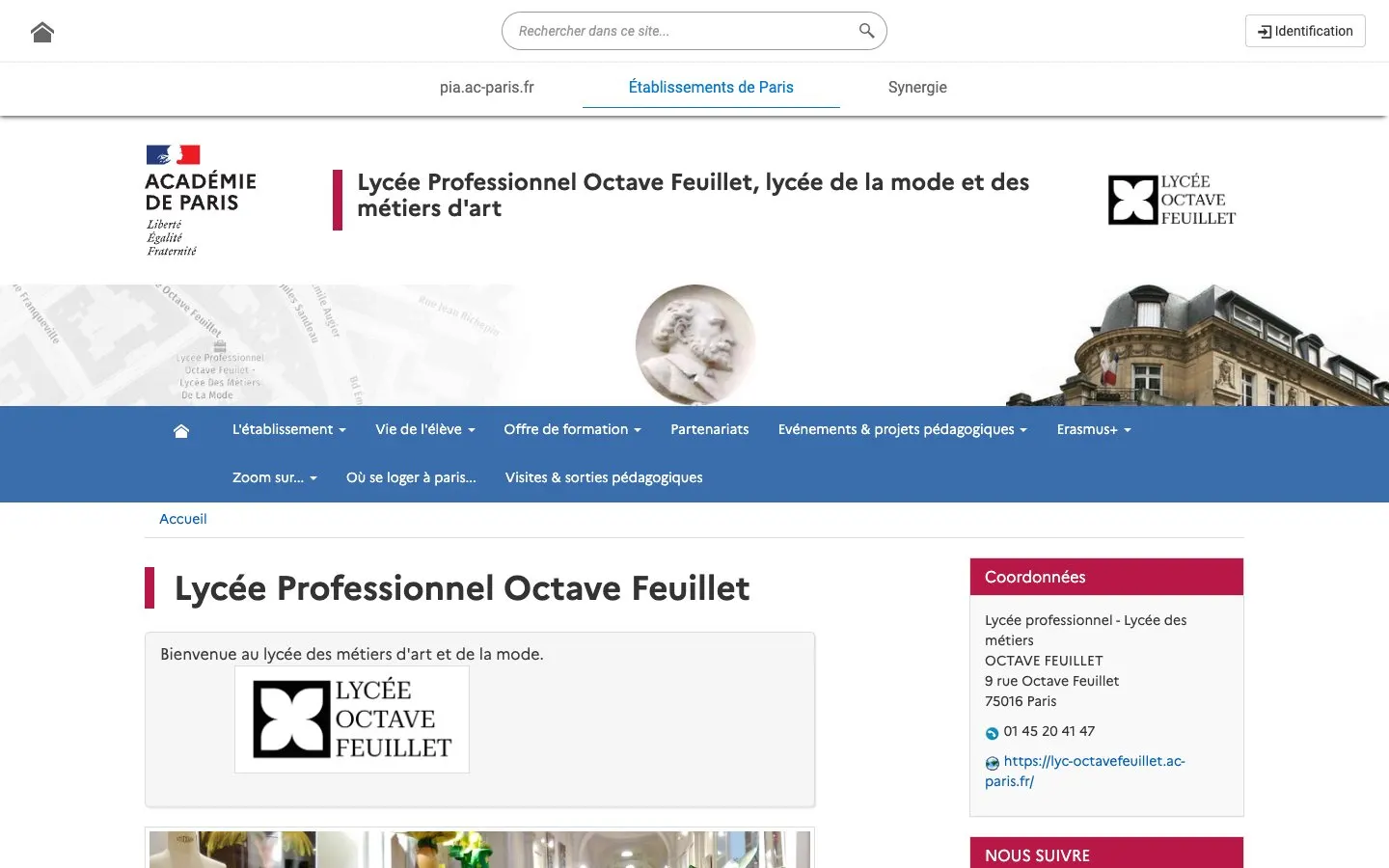 Le site de Lycée professionnel Octave Feuillet