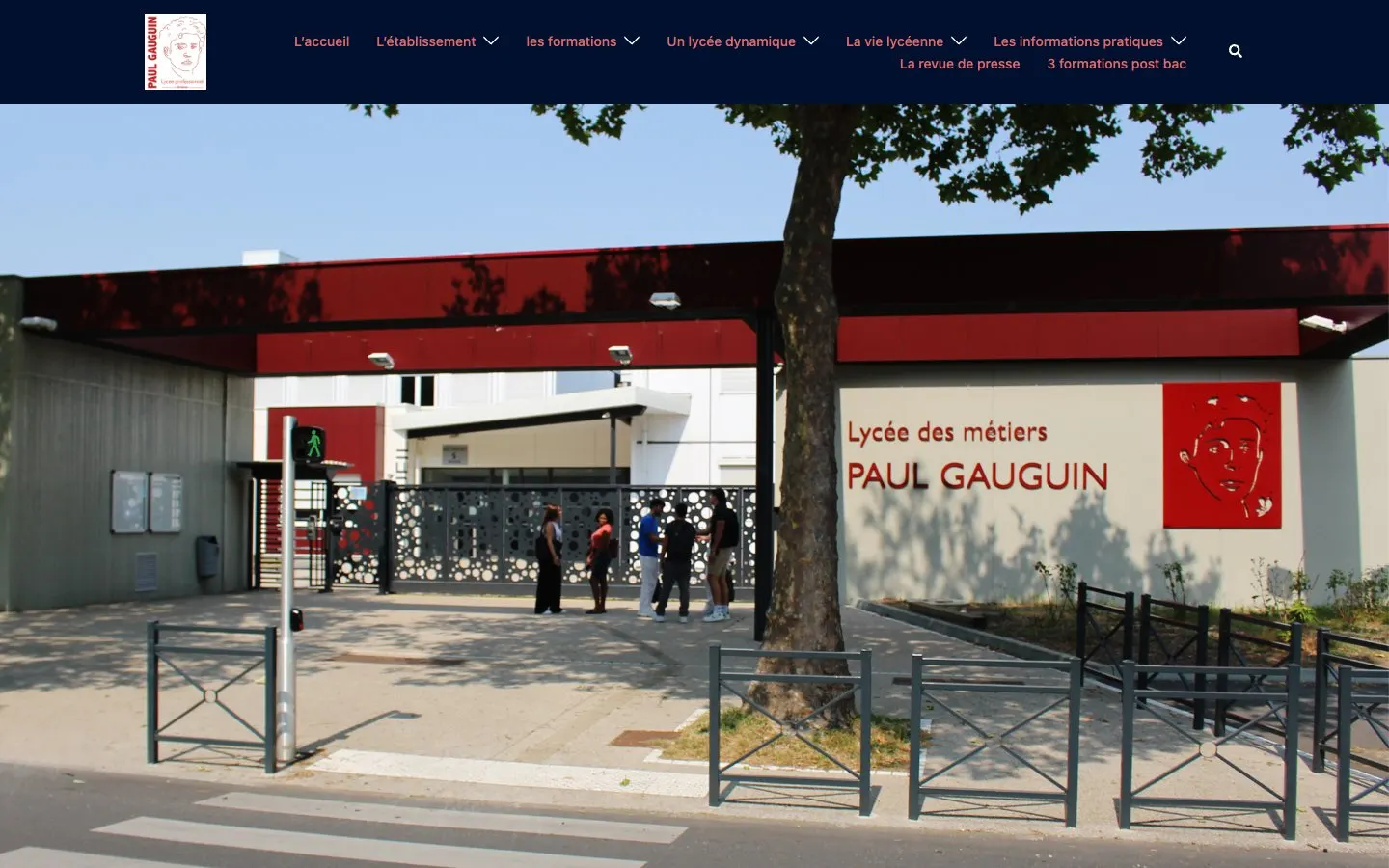 الموقع الإلكتروني لـ Lycée professionnel Paul Gauguin